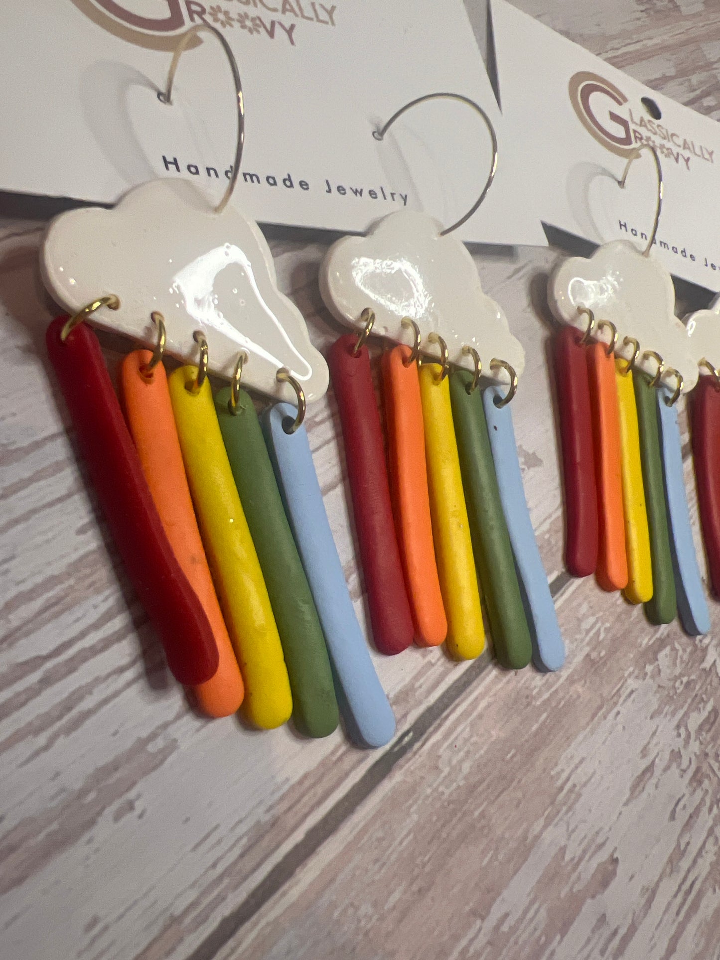 Rainbow Hoop Earrings