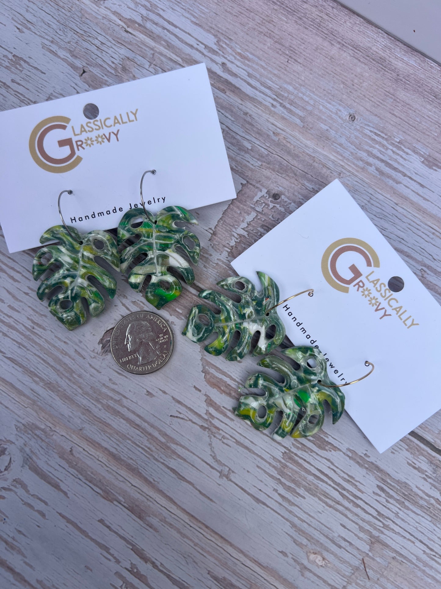 Monstera Multi Green Hoops