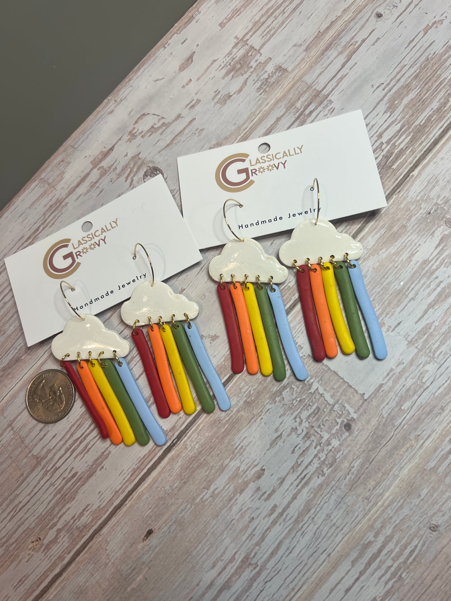 Rainbow Hoop Earrings