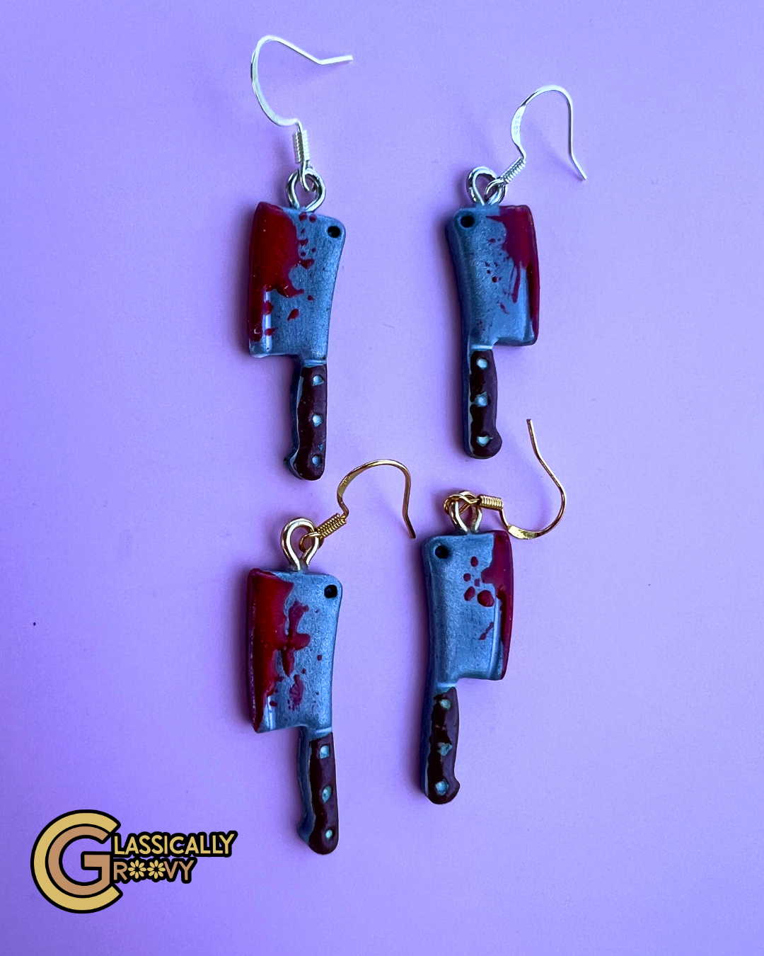 Bloody Cleaver Earrings