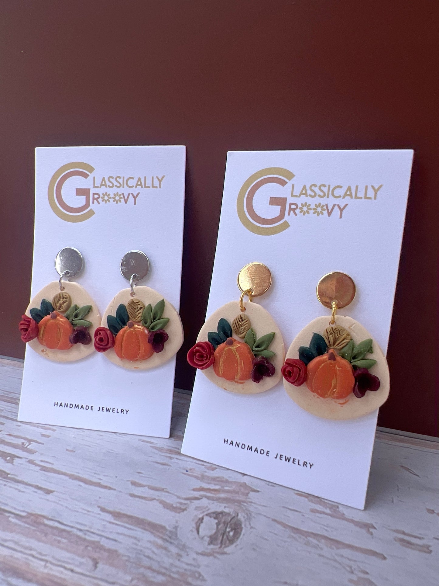 Autumn & Pumpkin Statement Earrings
