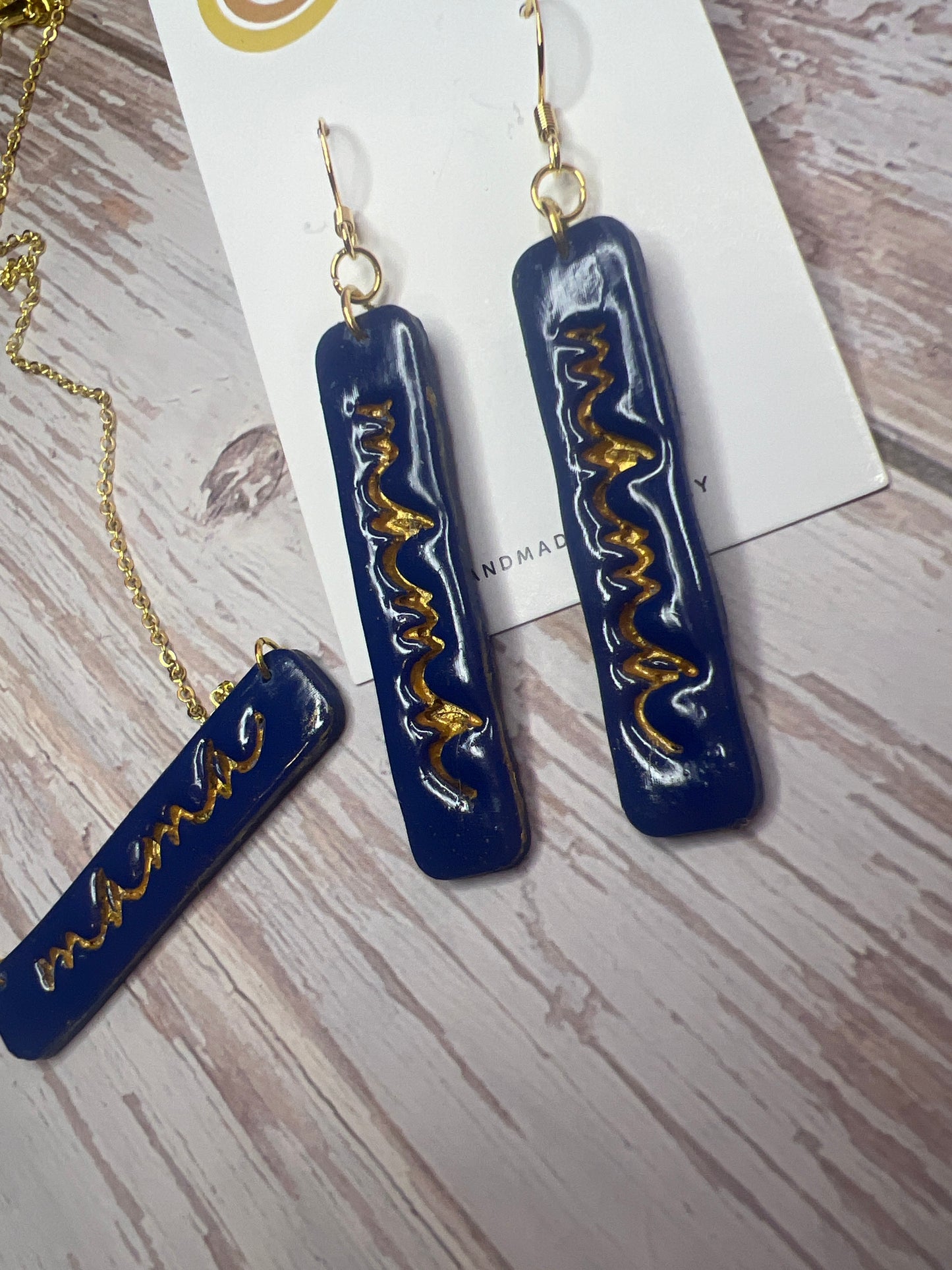 Navy Mama Jewelry Set