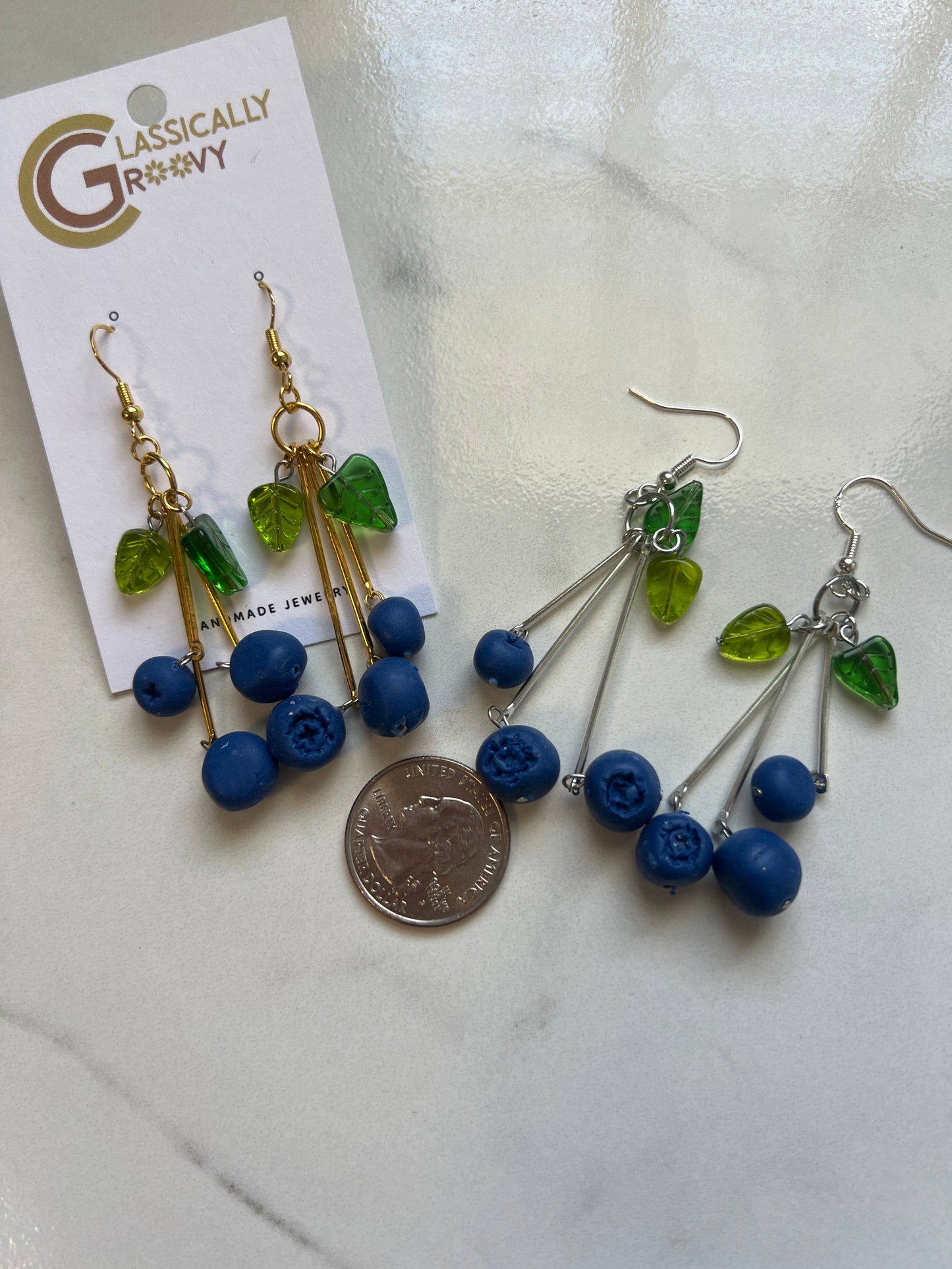 Blueberry Dangle Earrings