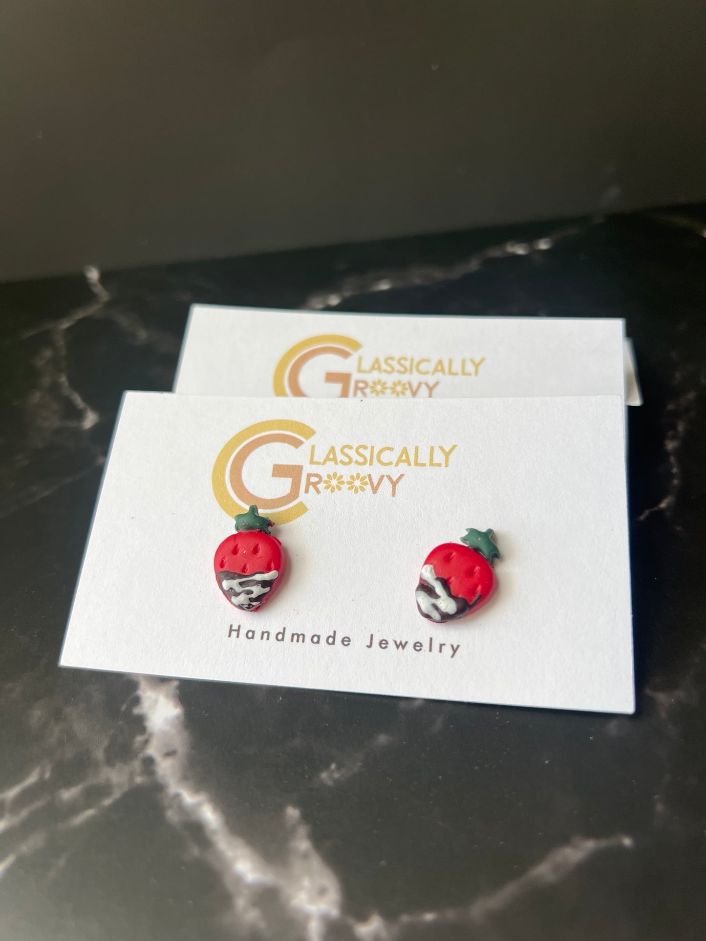 Chocolate Covered Strawberry Studs