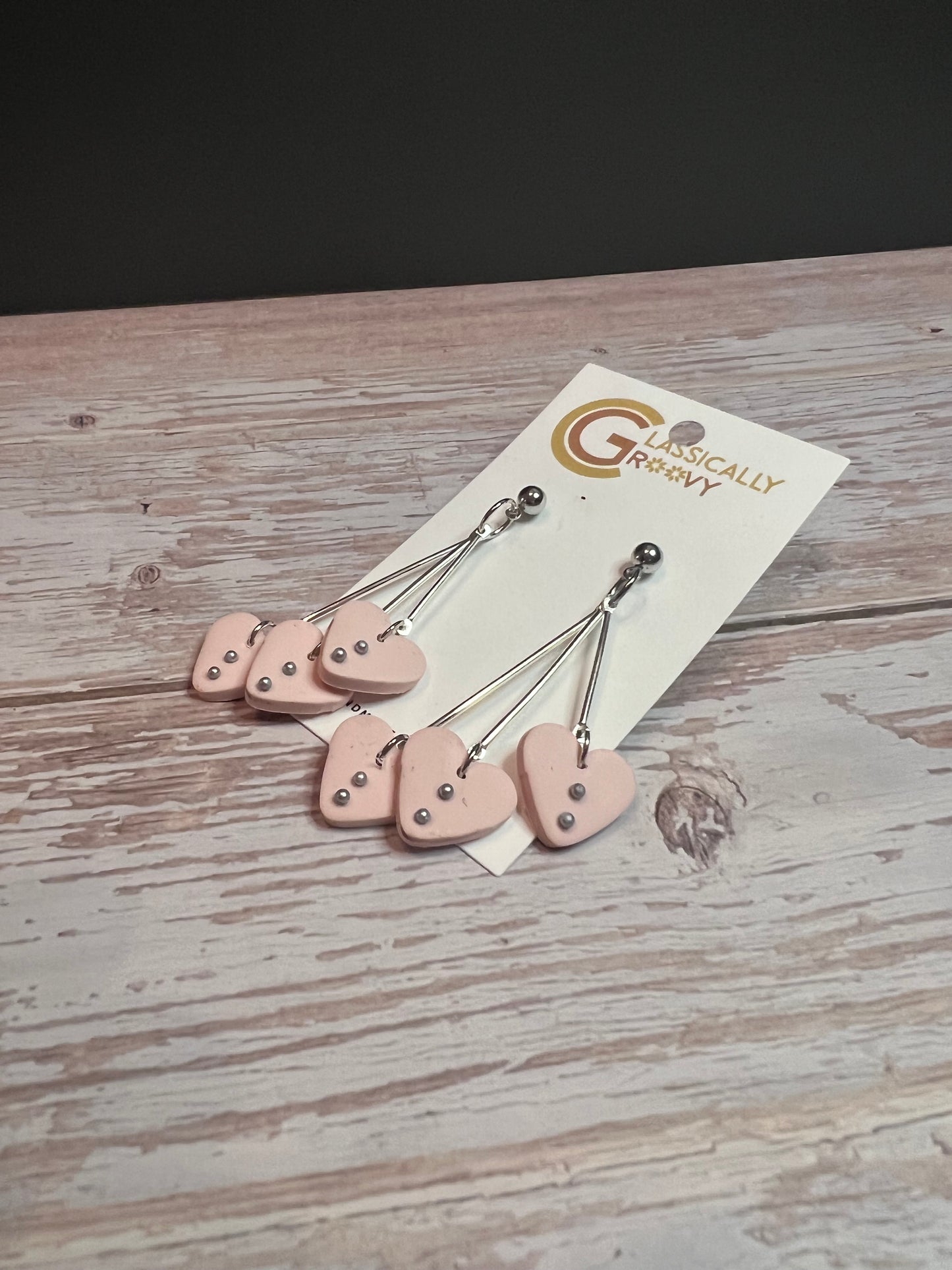 Triple Heart Earrings