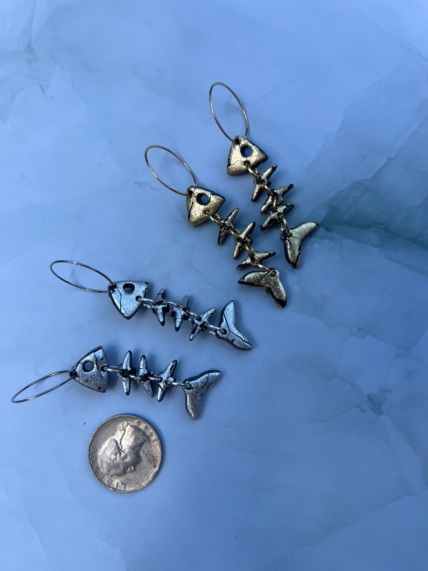 Faux Metal Fish Hoops