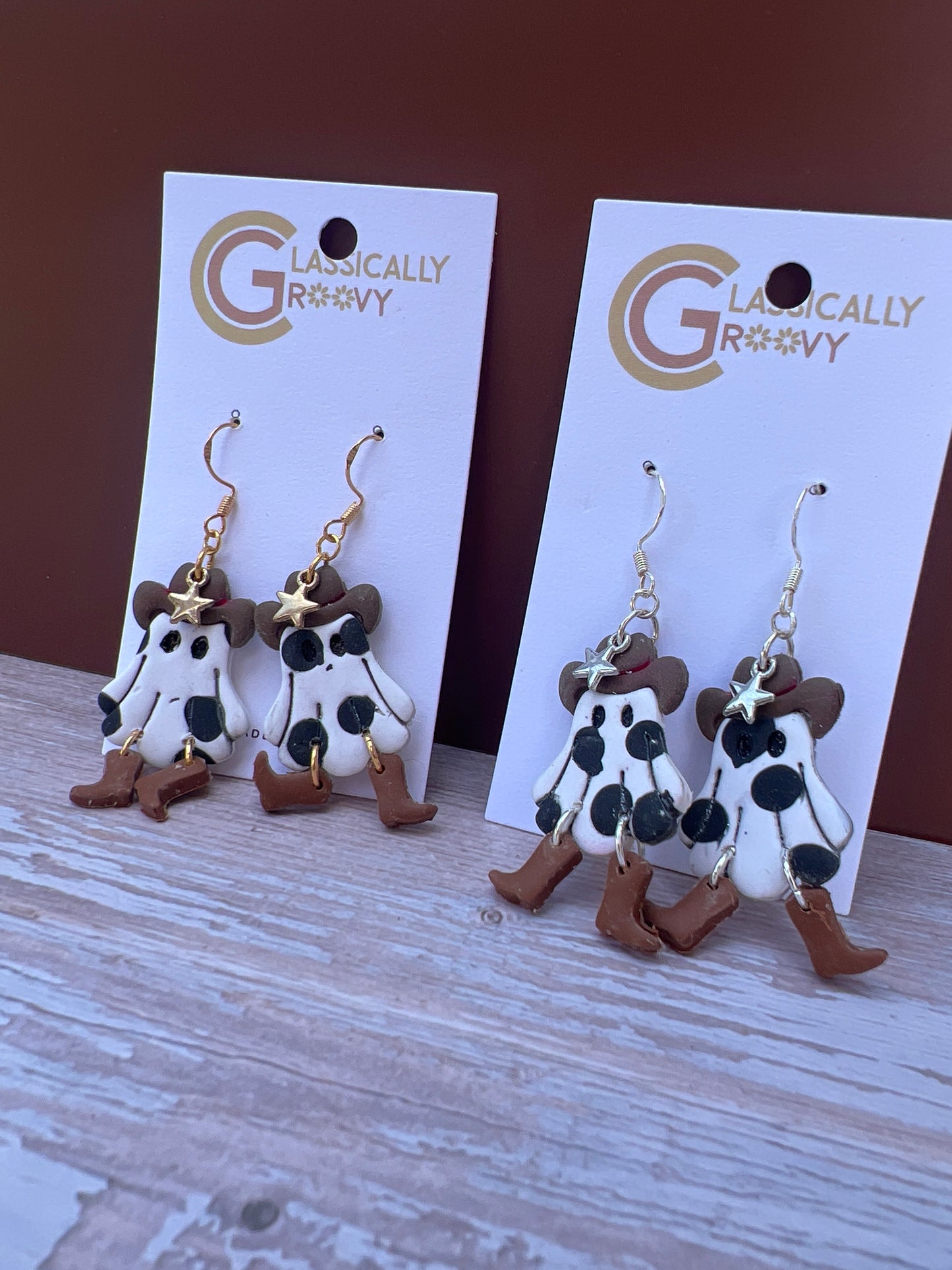 Cowboy Ghost Earrings