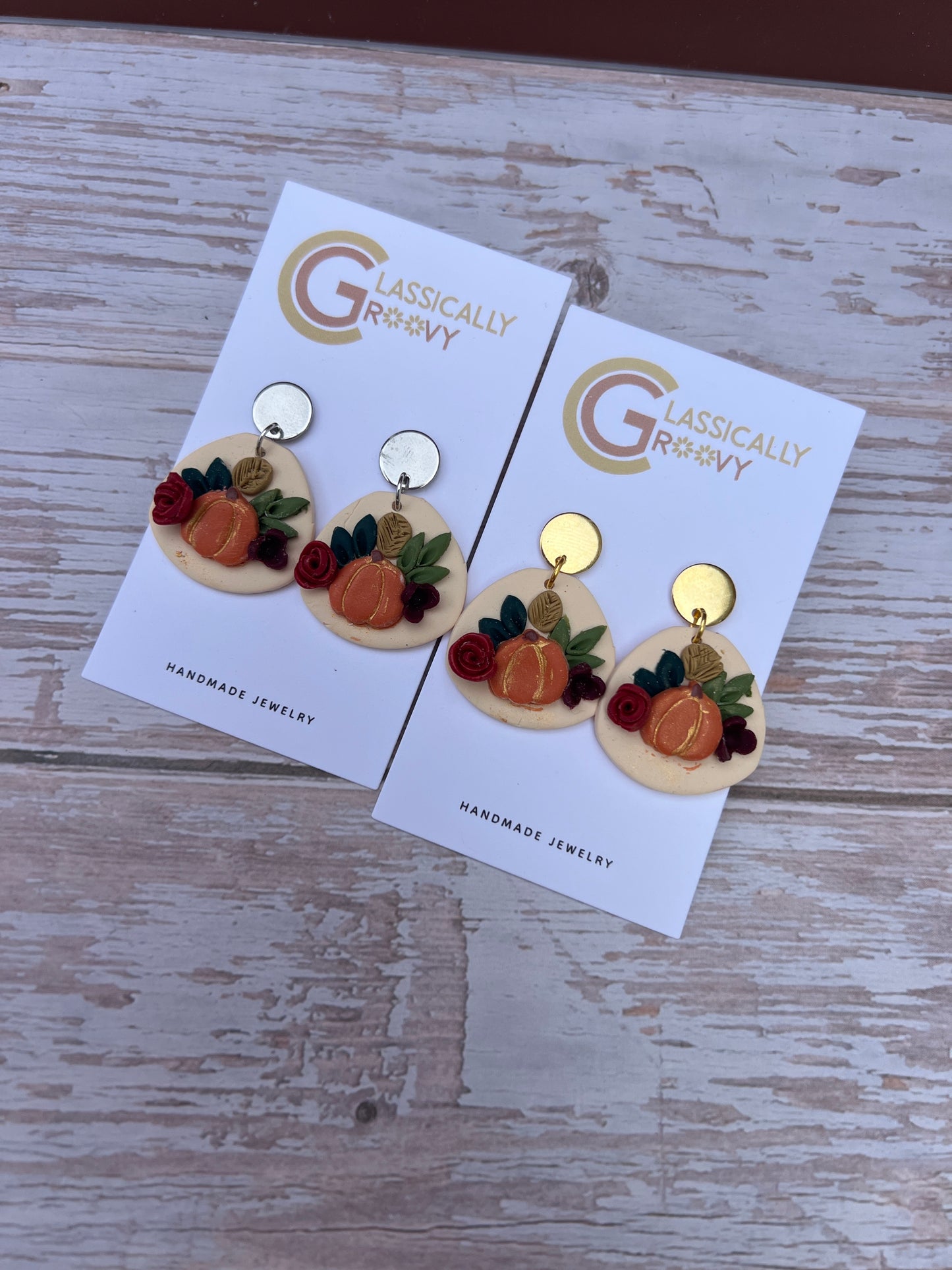 Autumn & Pumpkin Statement Earrings