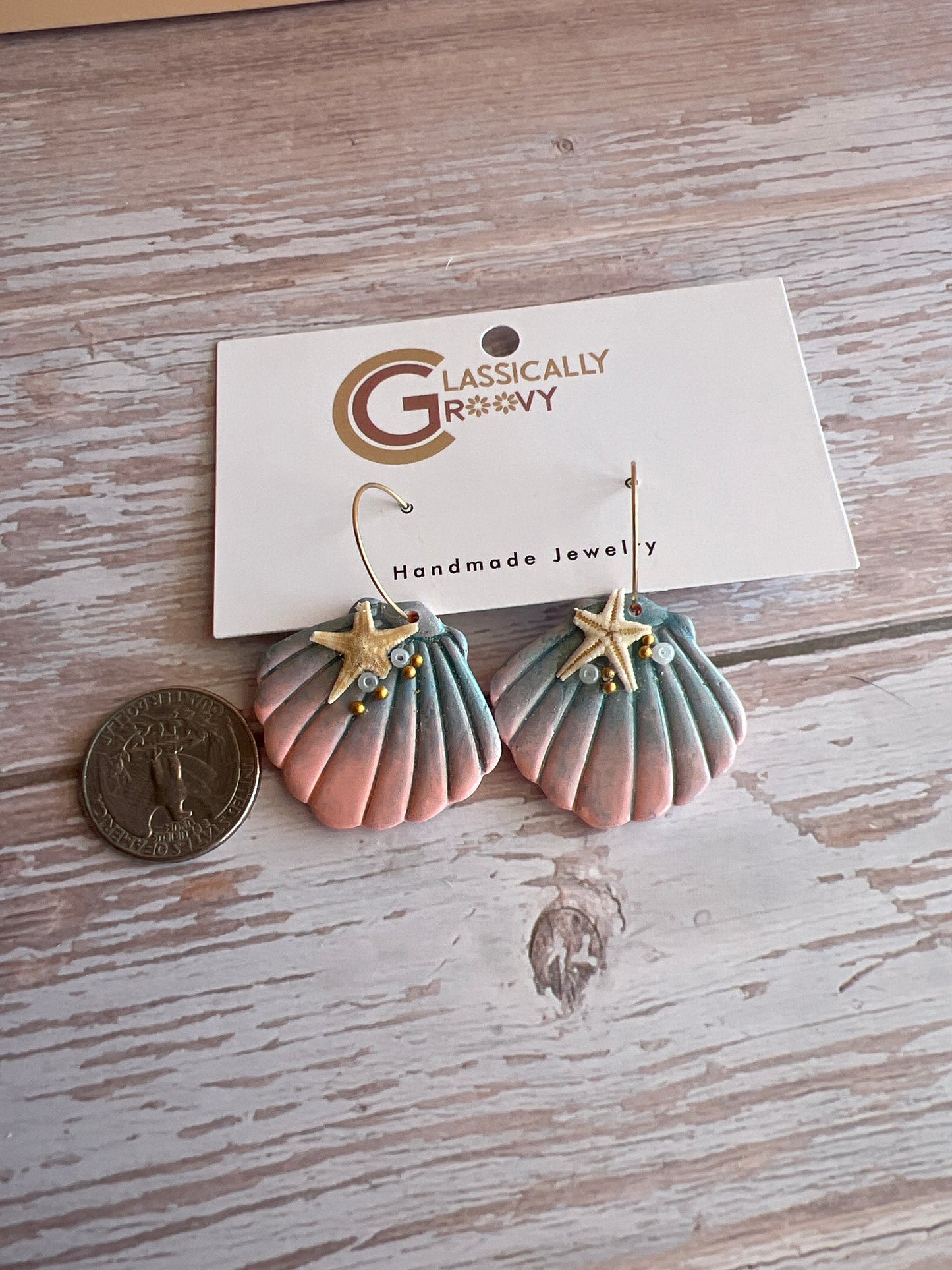Seashell Hoops