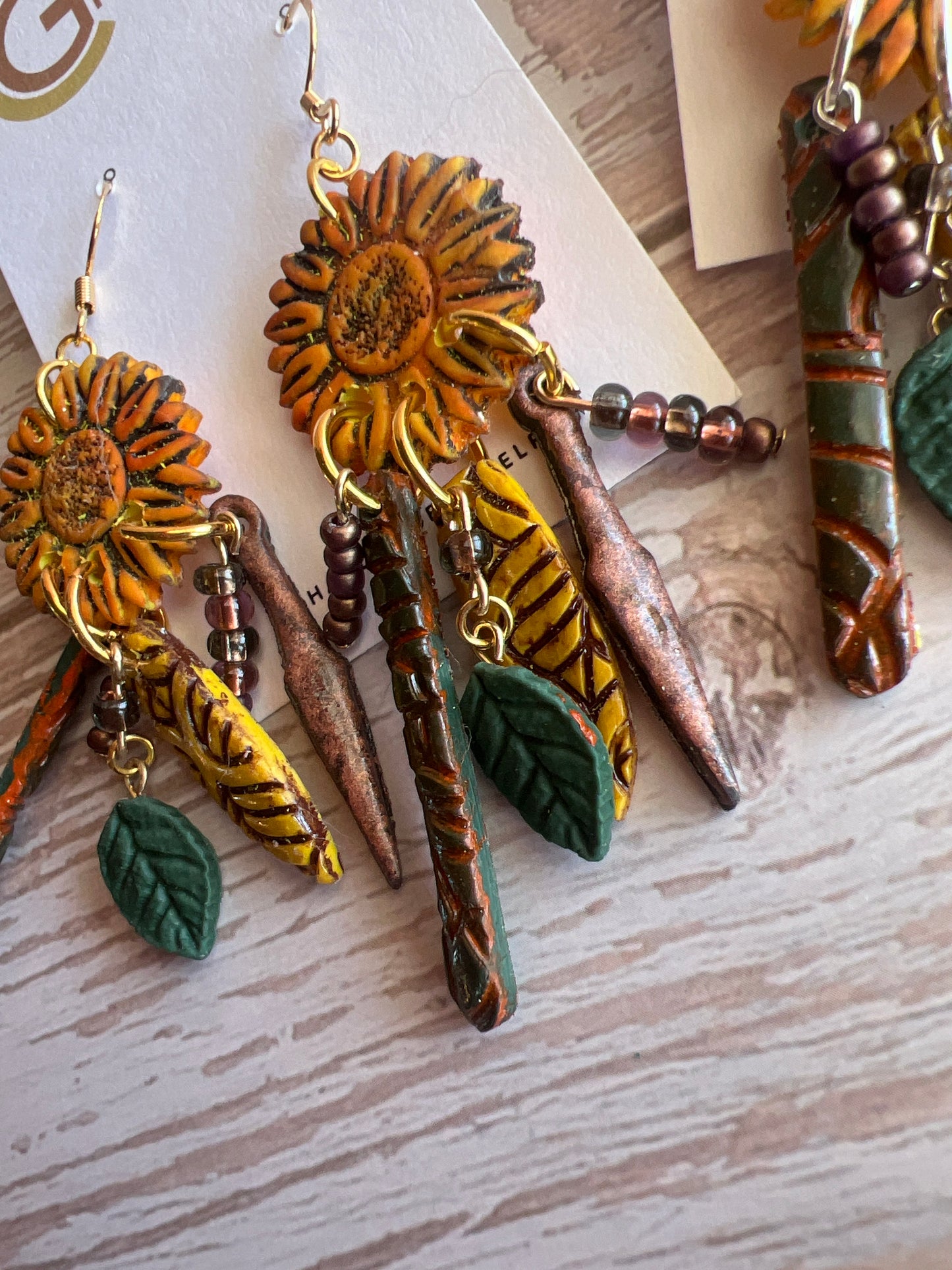 Sunflower Hippie Dangle