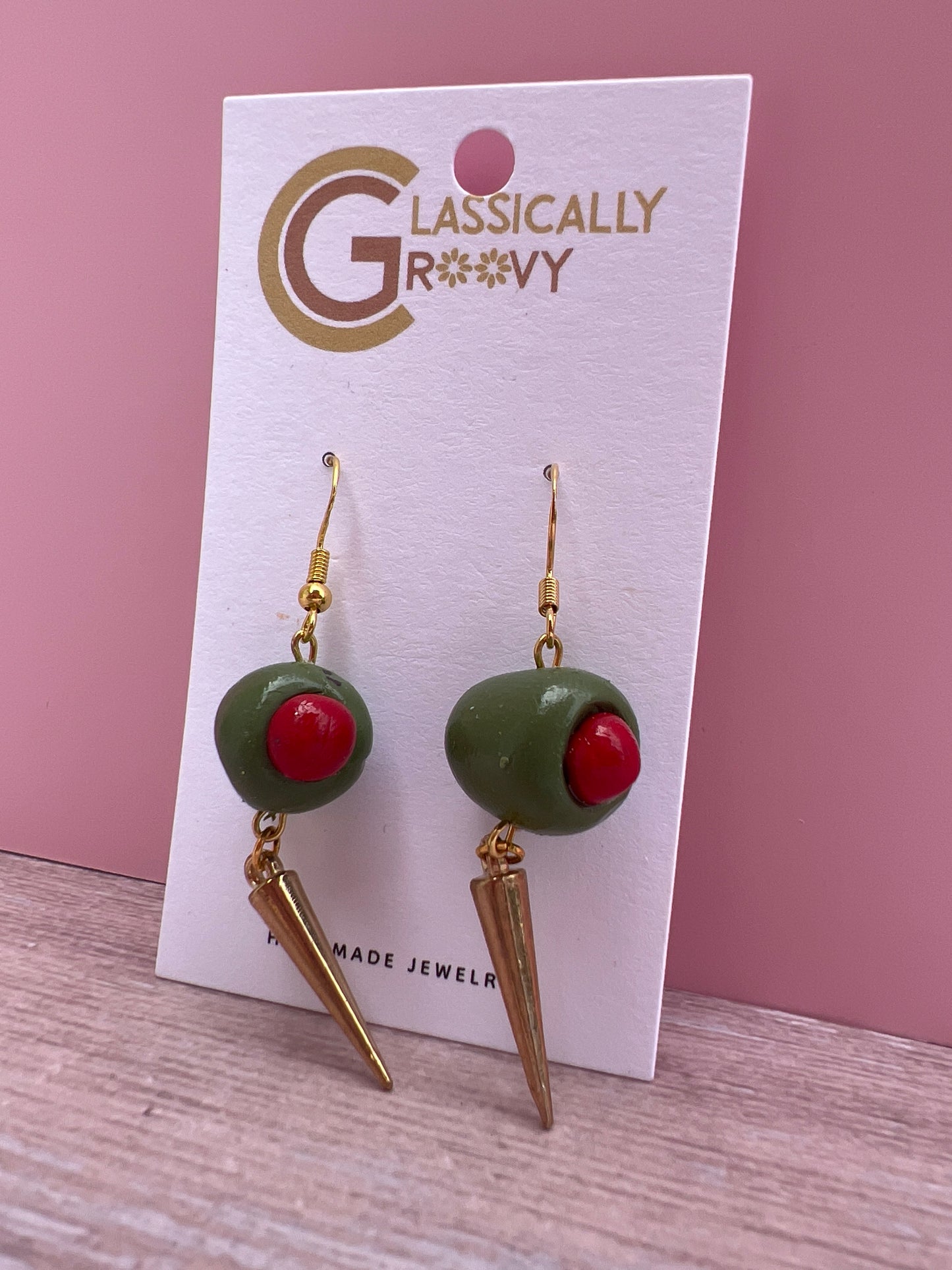 Olive Spike Earrings