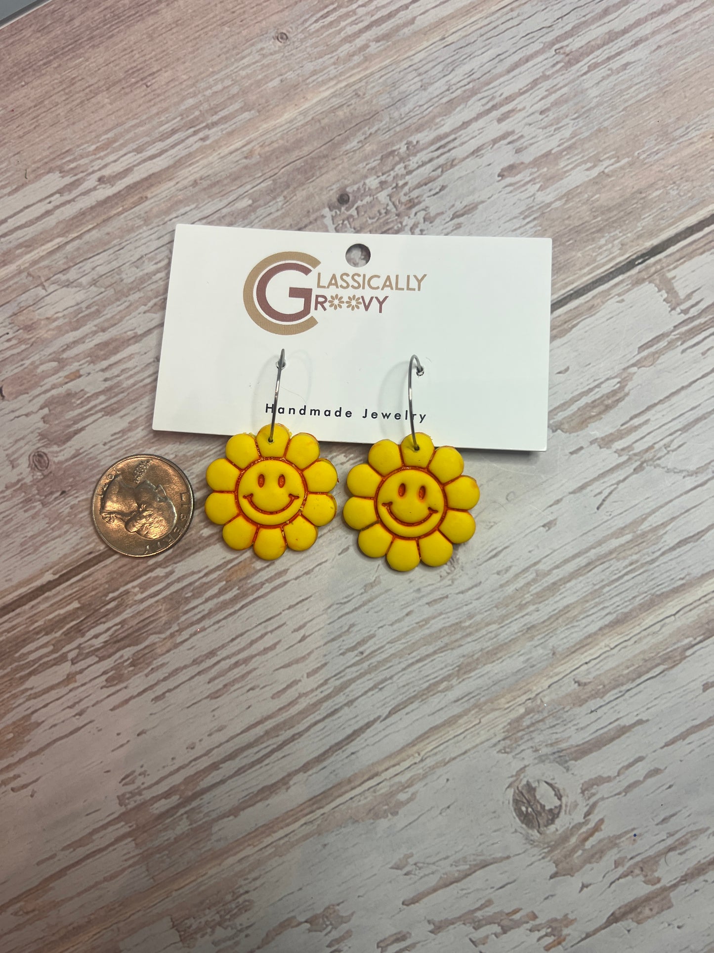 Groovy Flower Hoop Earrings