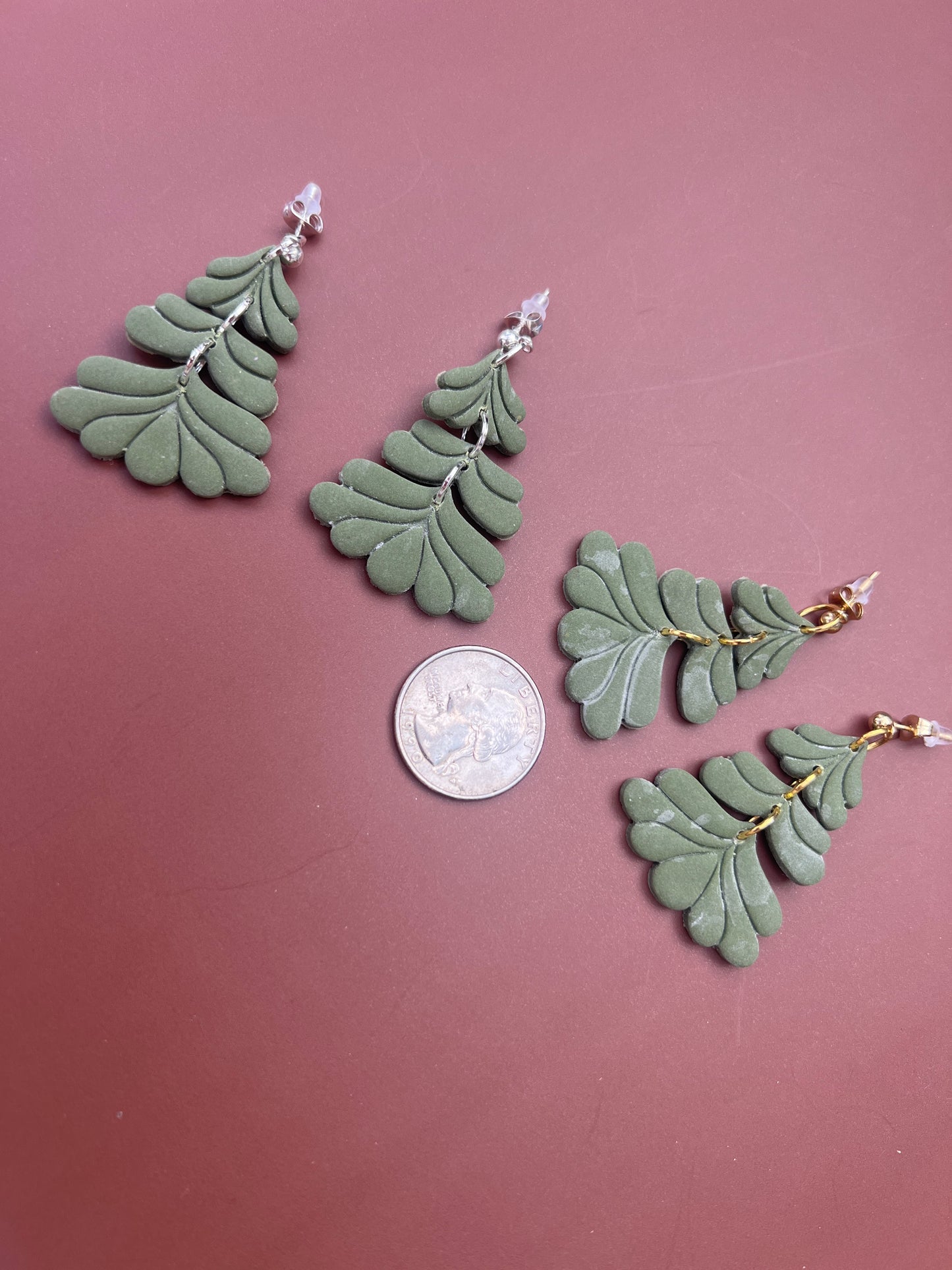 Tree Tiered Stud Earrings