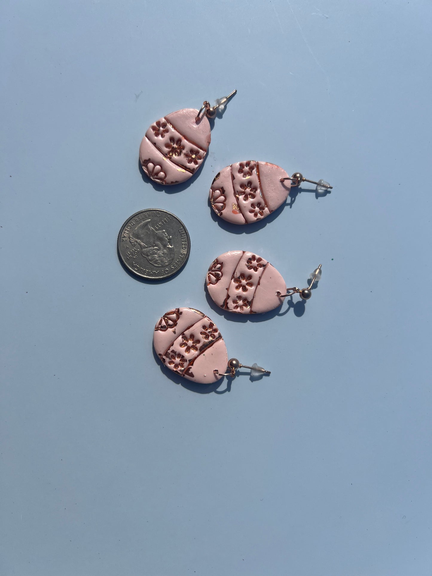 Rose Gold Egg Earrings