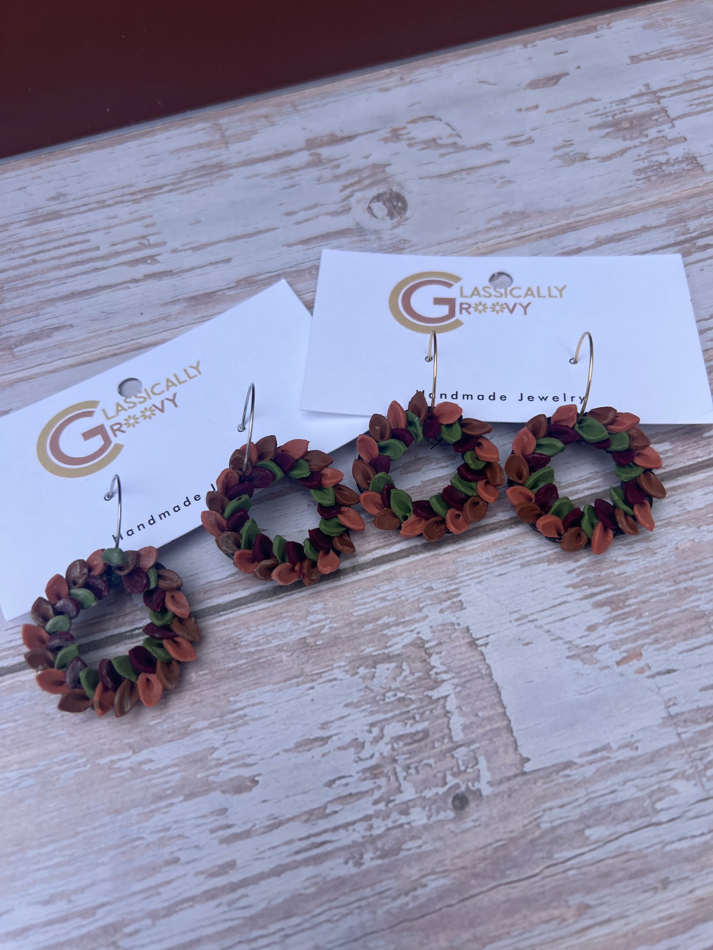 Autumn Wreath Hoop Earrings