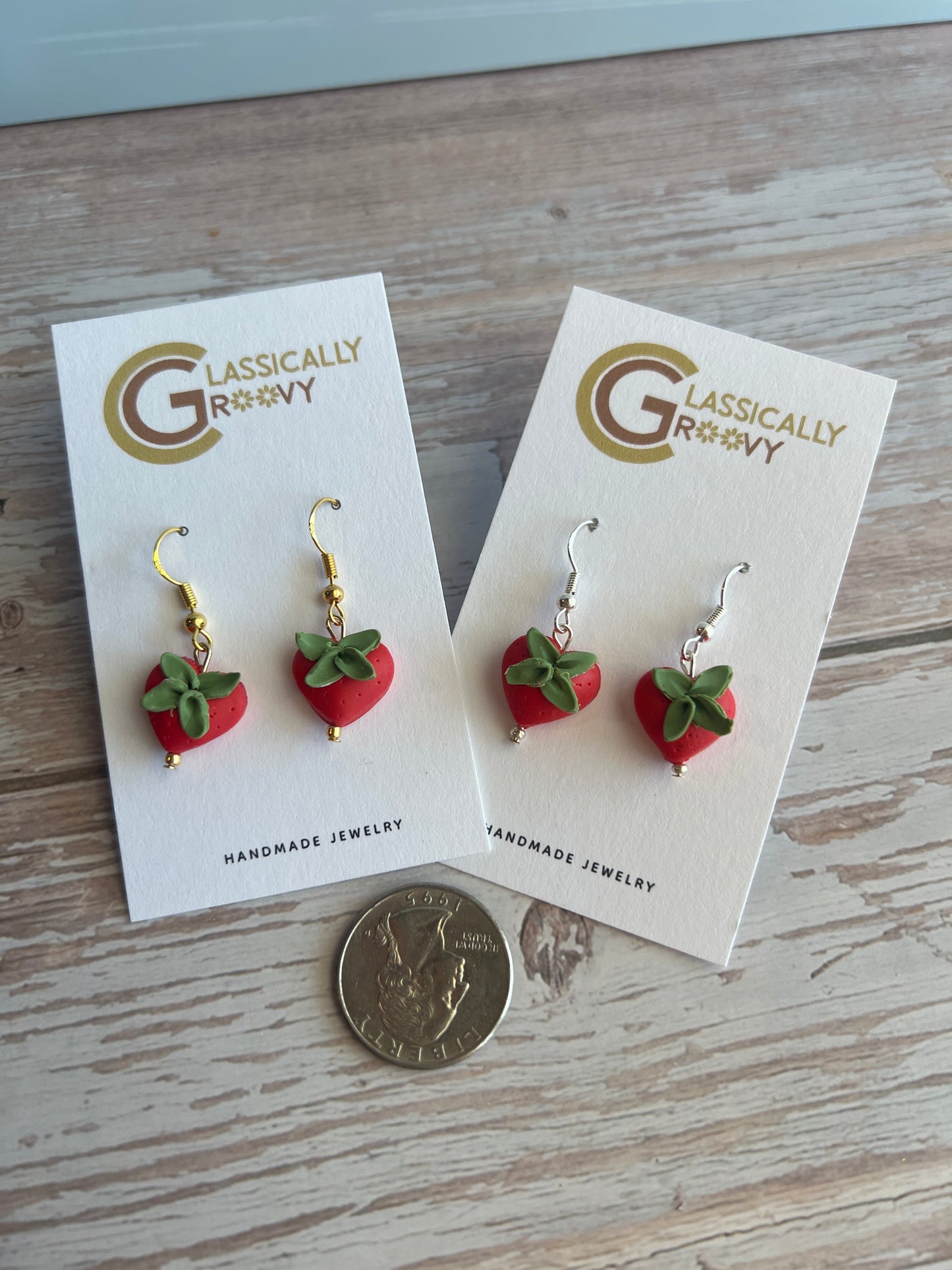 Mini Strawberry Earrings