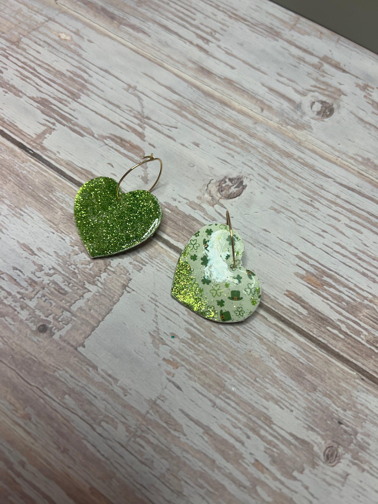 Lucky Heart Hoop Earrings