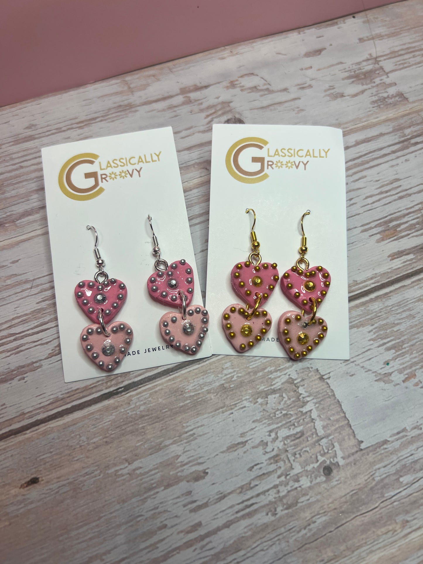 Rhinestone Heart Earrings