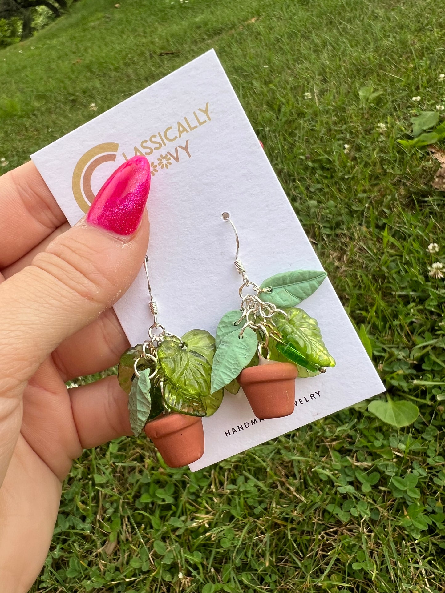Pothos Plant Earrings