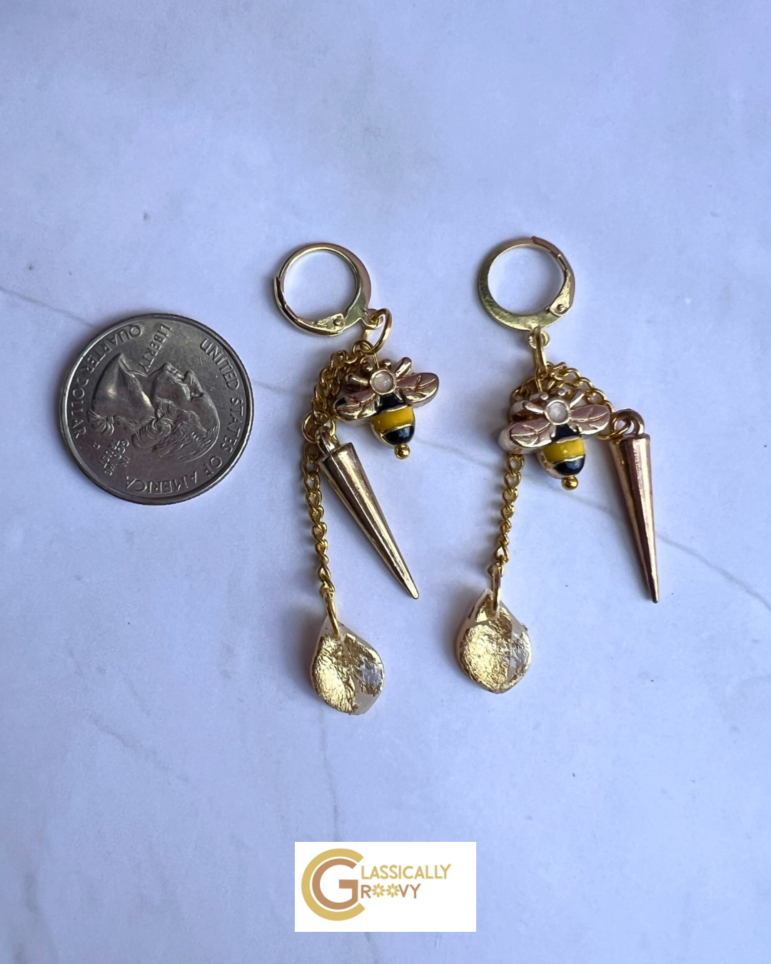 Bee-aded Dangle Earring
