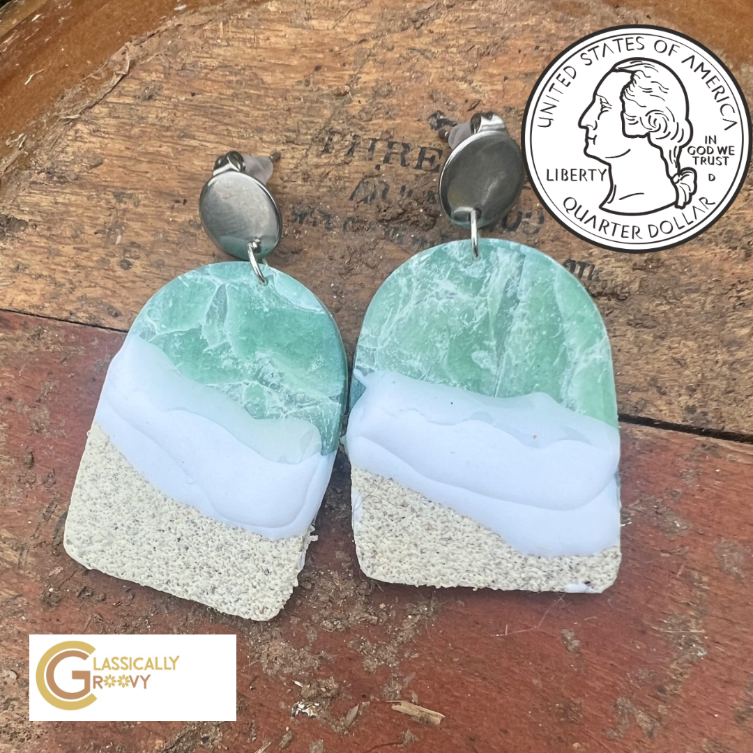 Framed Beach Earrings