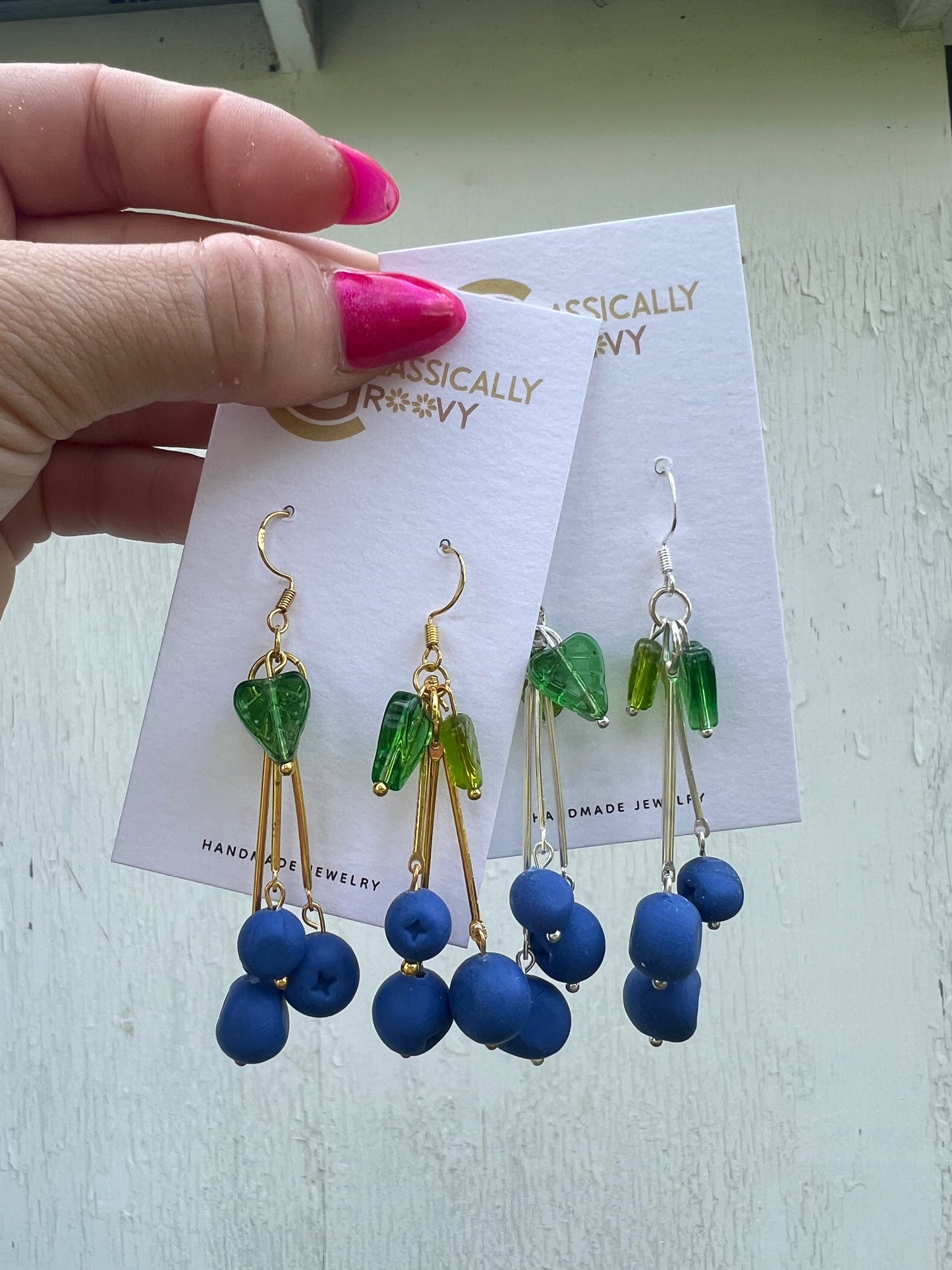 Blueberry Dangle Earrings