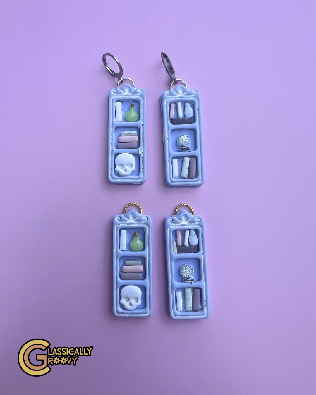Lilac Enchanted Library Earrings
