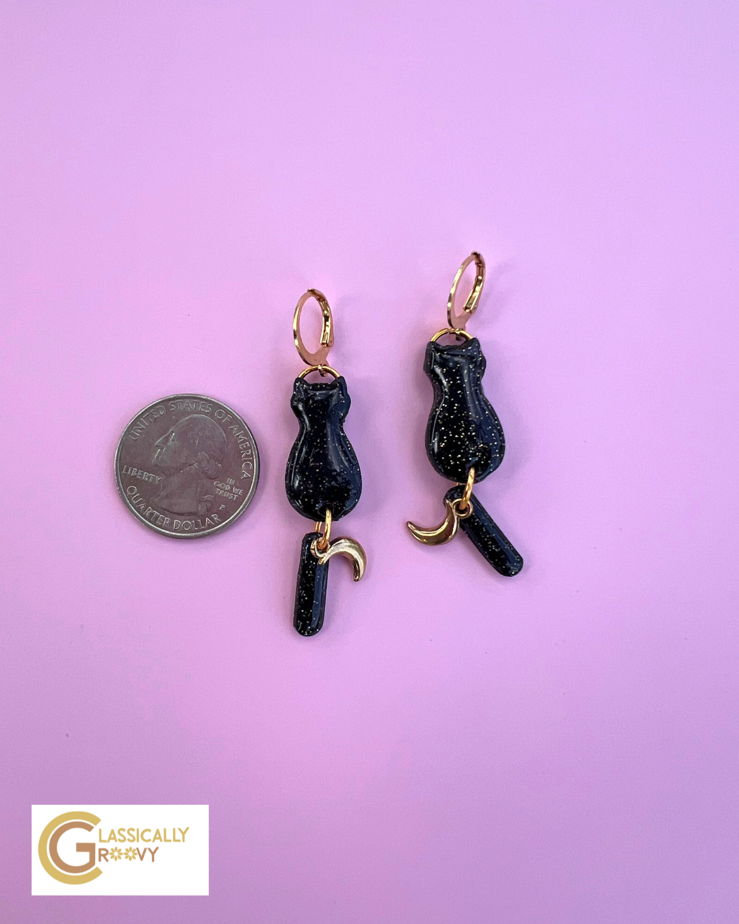 Midnight Kitty Earrings