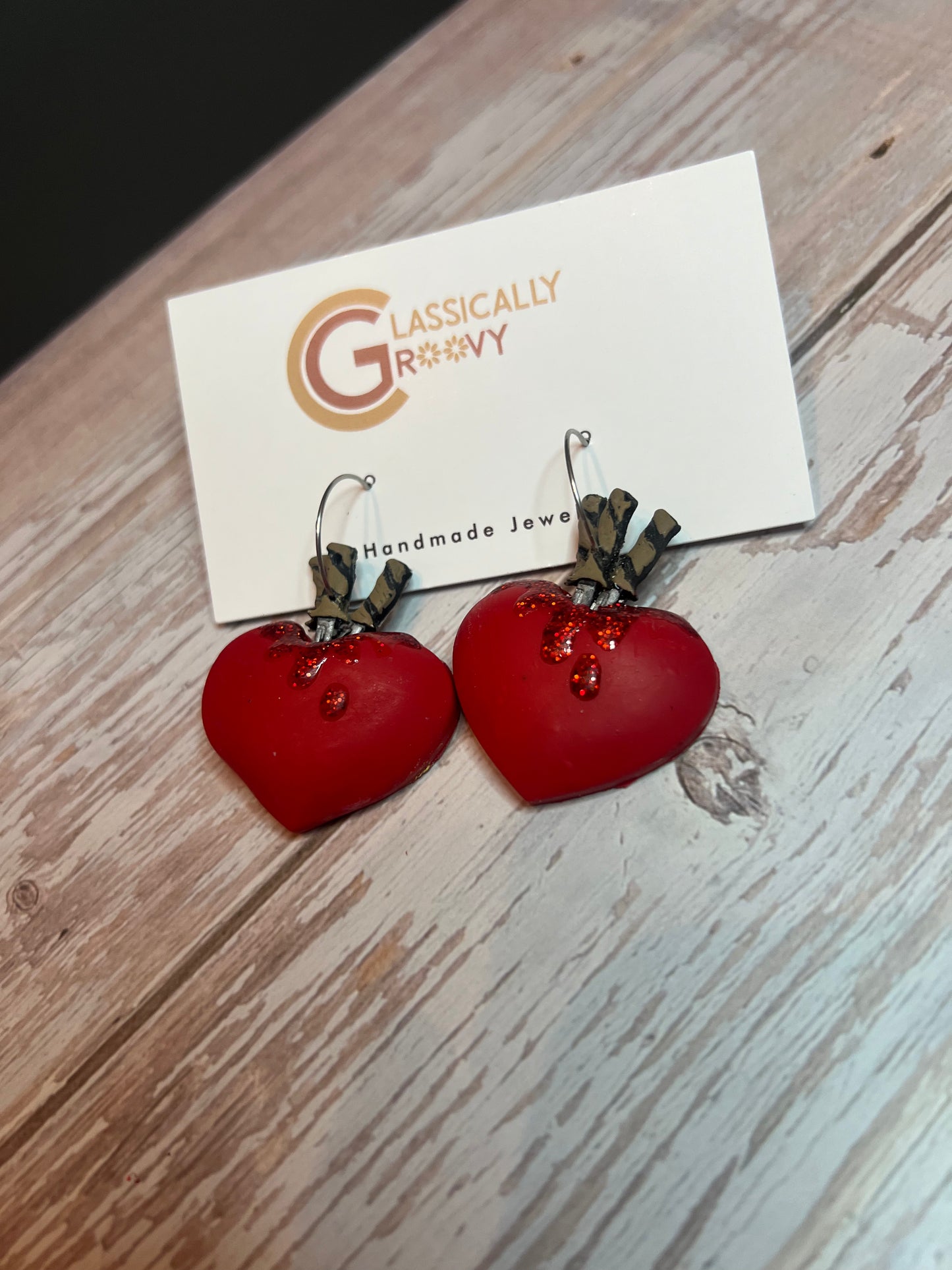 Traditional Heart Hoop Earrings