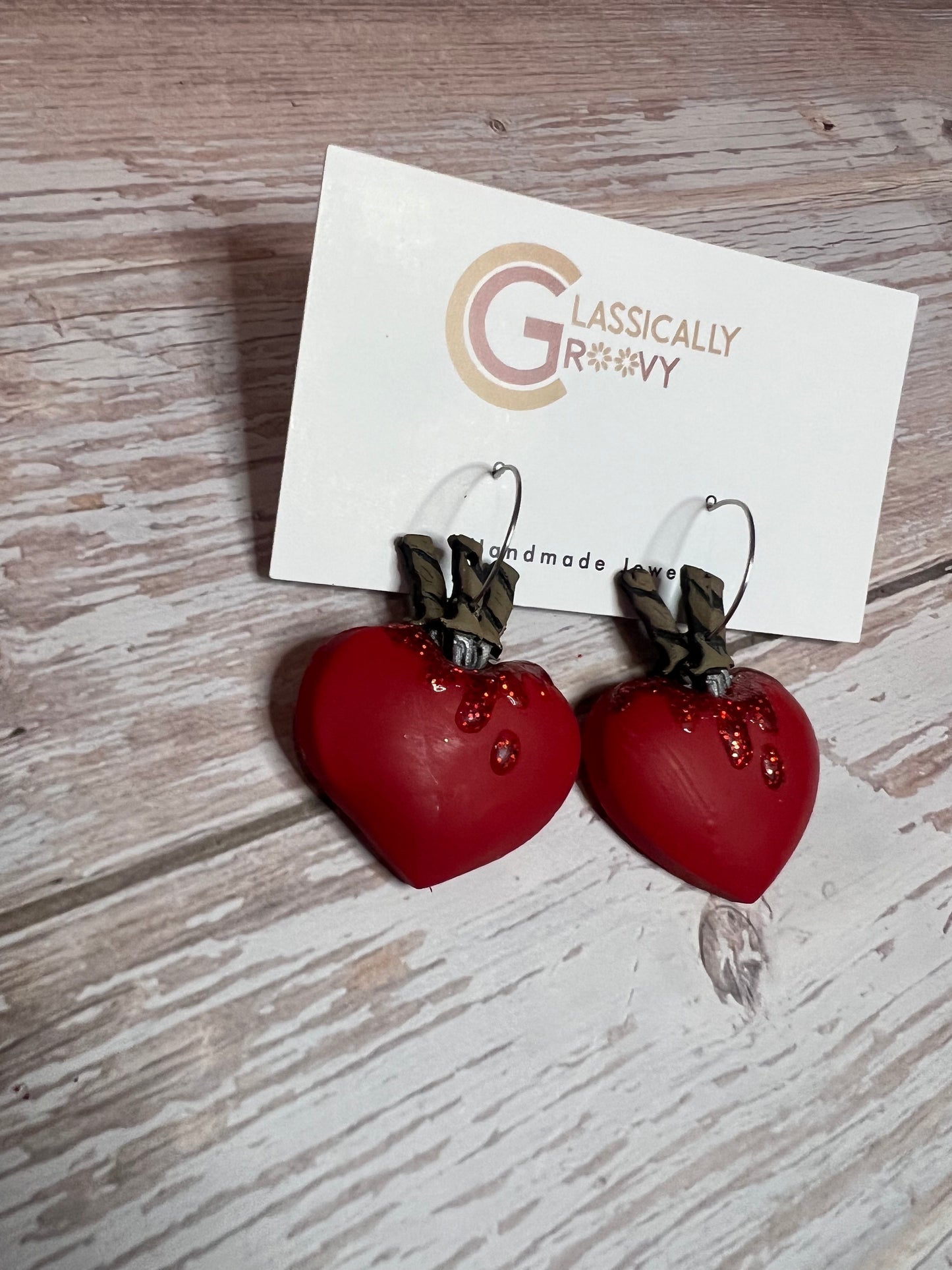 Traditional Heart Hoop Earrings