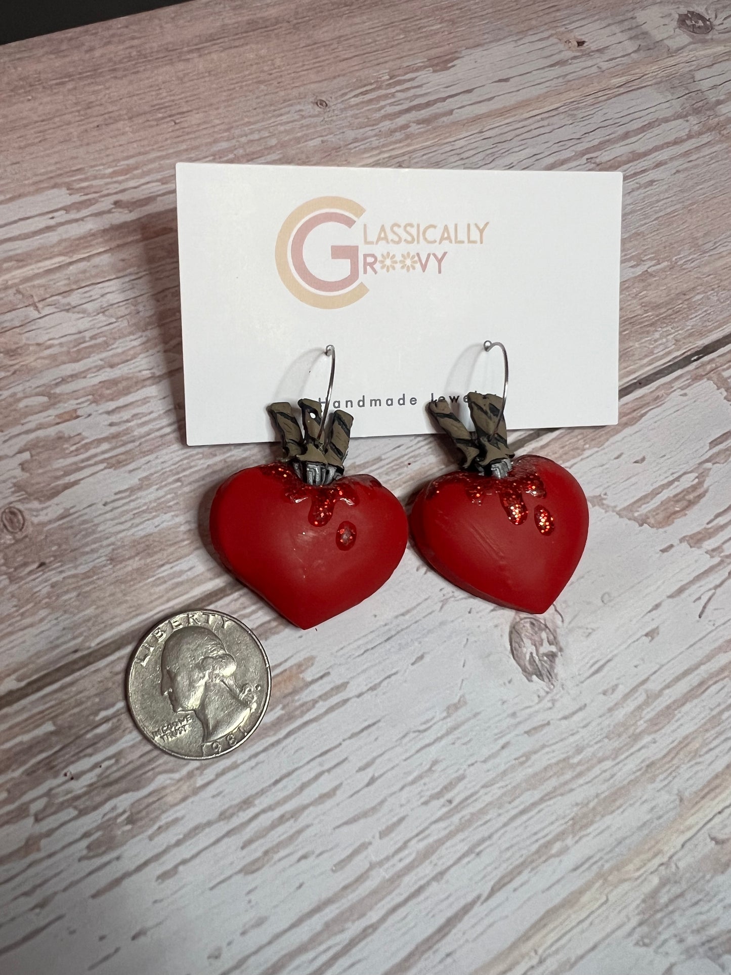 Traditional Heart Hoop Earrings