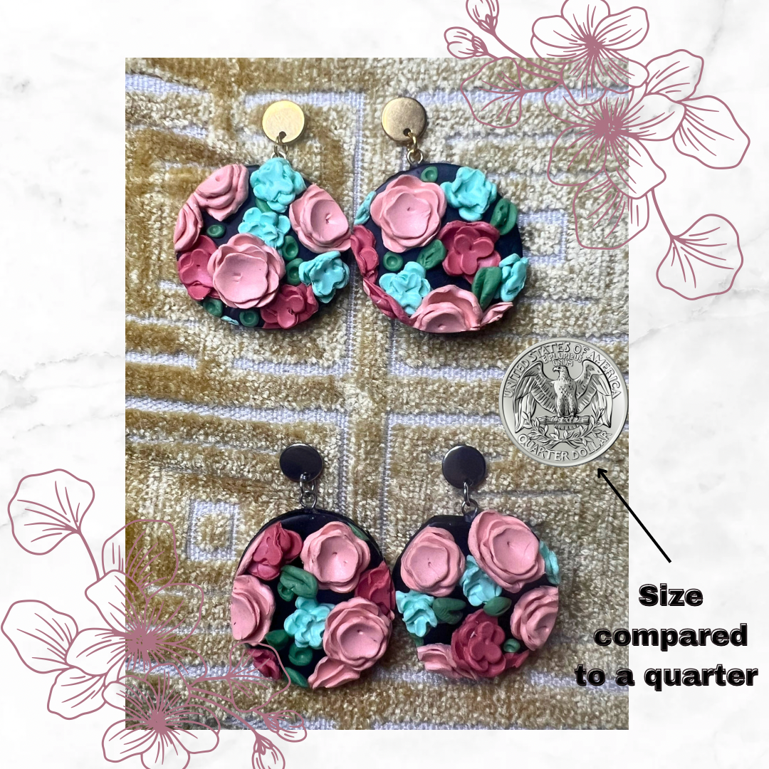 Large Floral Earrings