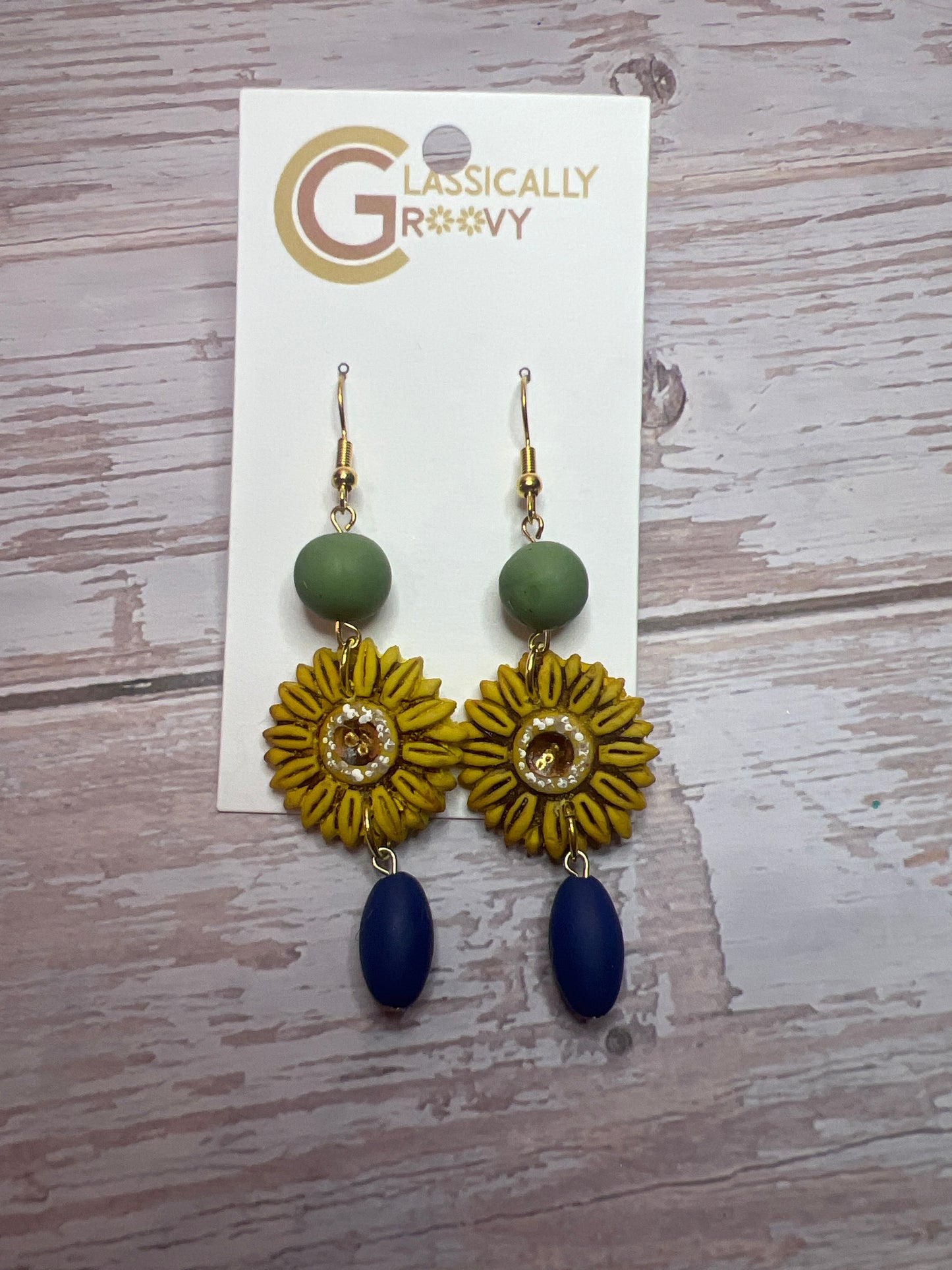 Rustic Sunflower Earrings