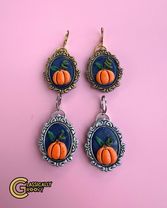 Framed Pumpkin Earrings