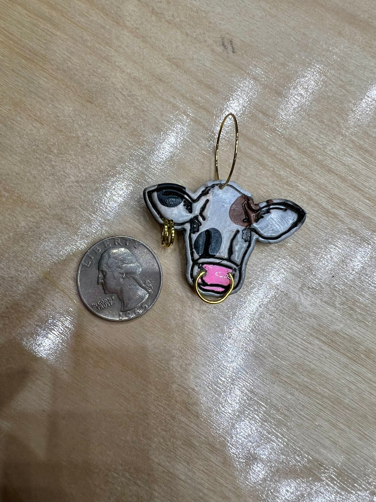 Cow Hoop Earrings