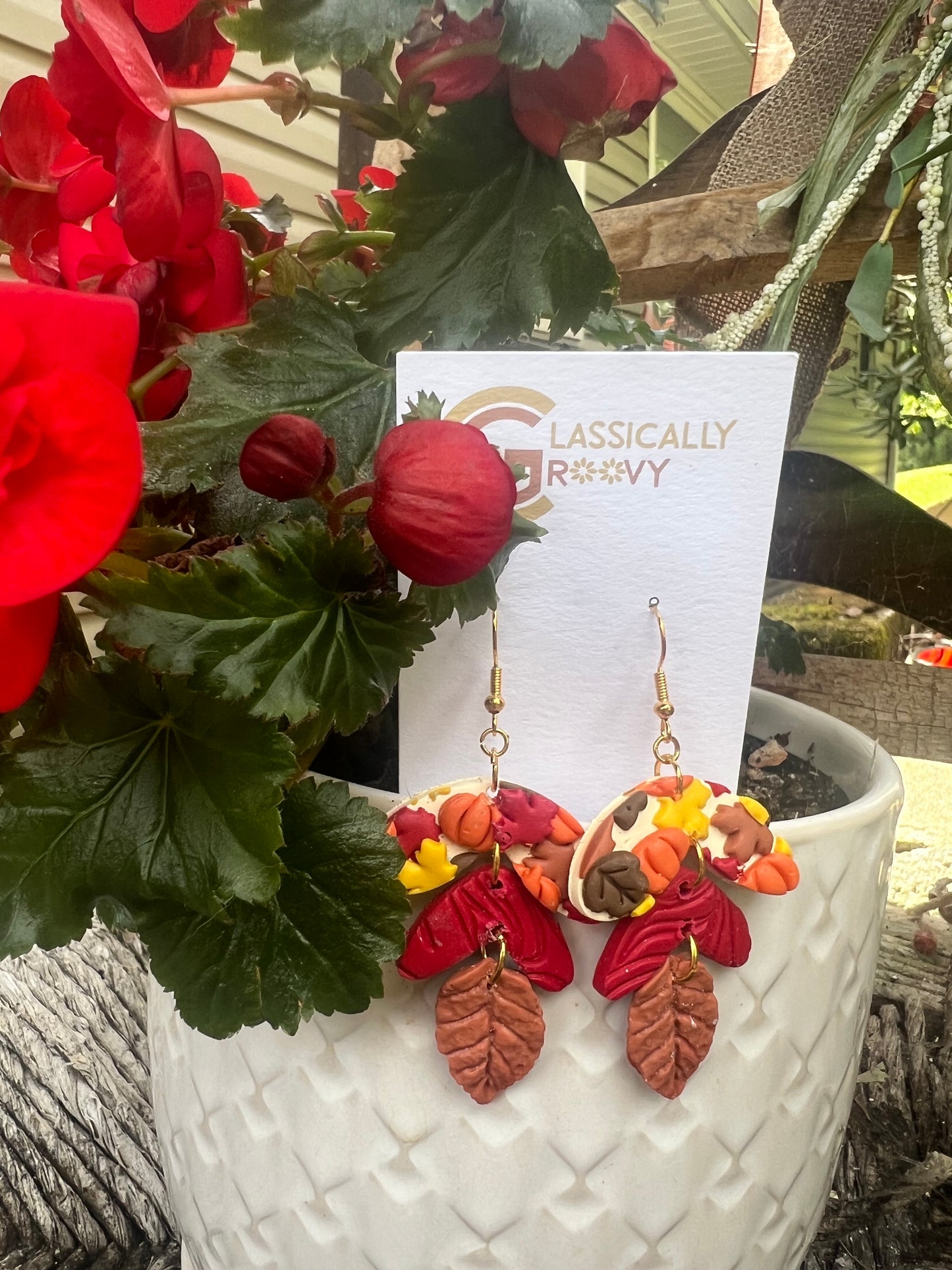 Fall Tear Drop Earrings