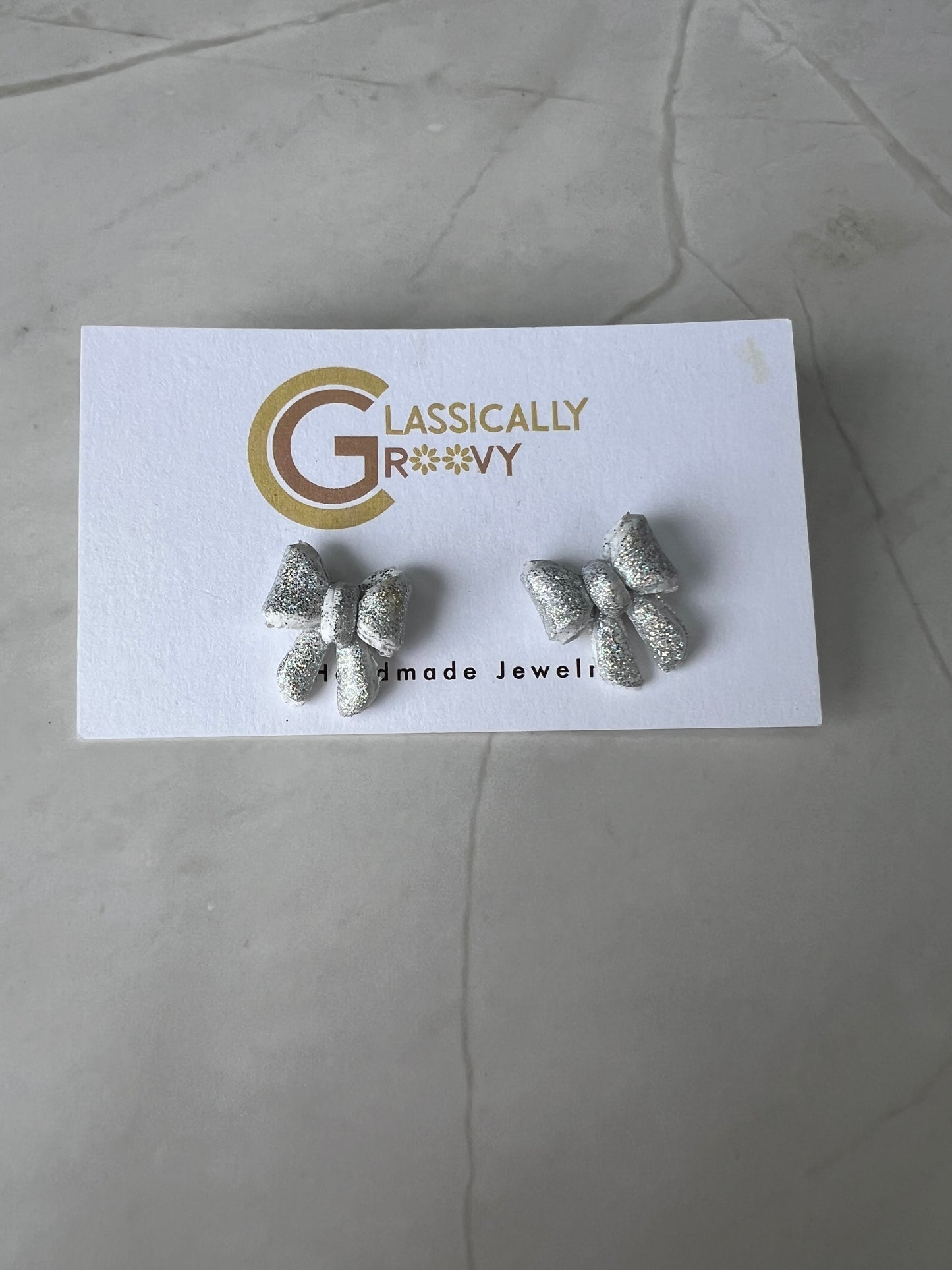 Mini Sparkle Bow Studs
