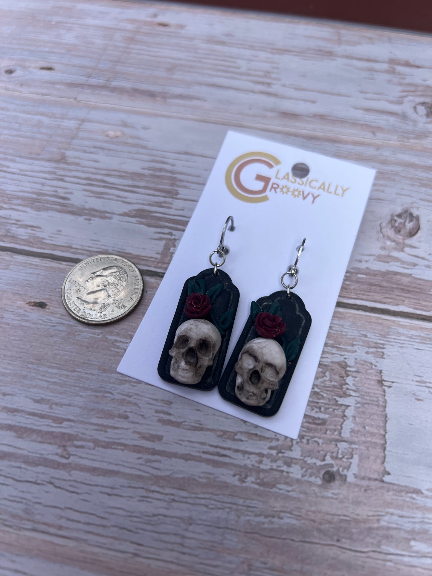 Skull Frame Earrings