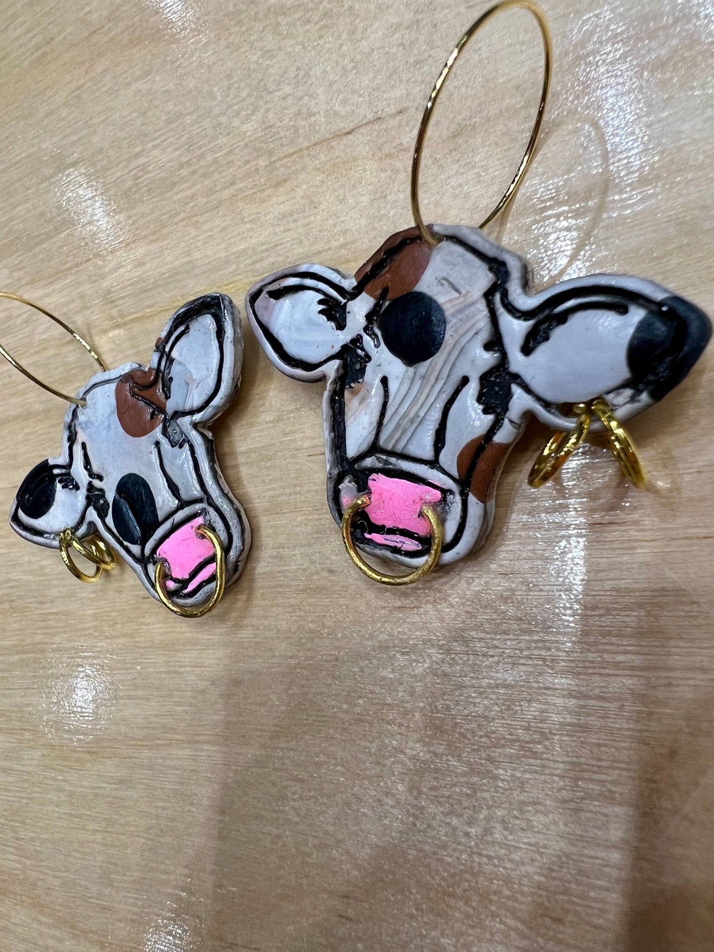 Cow Hoop Earrings