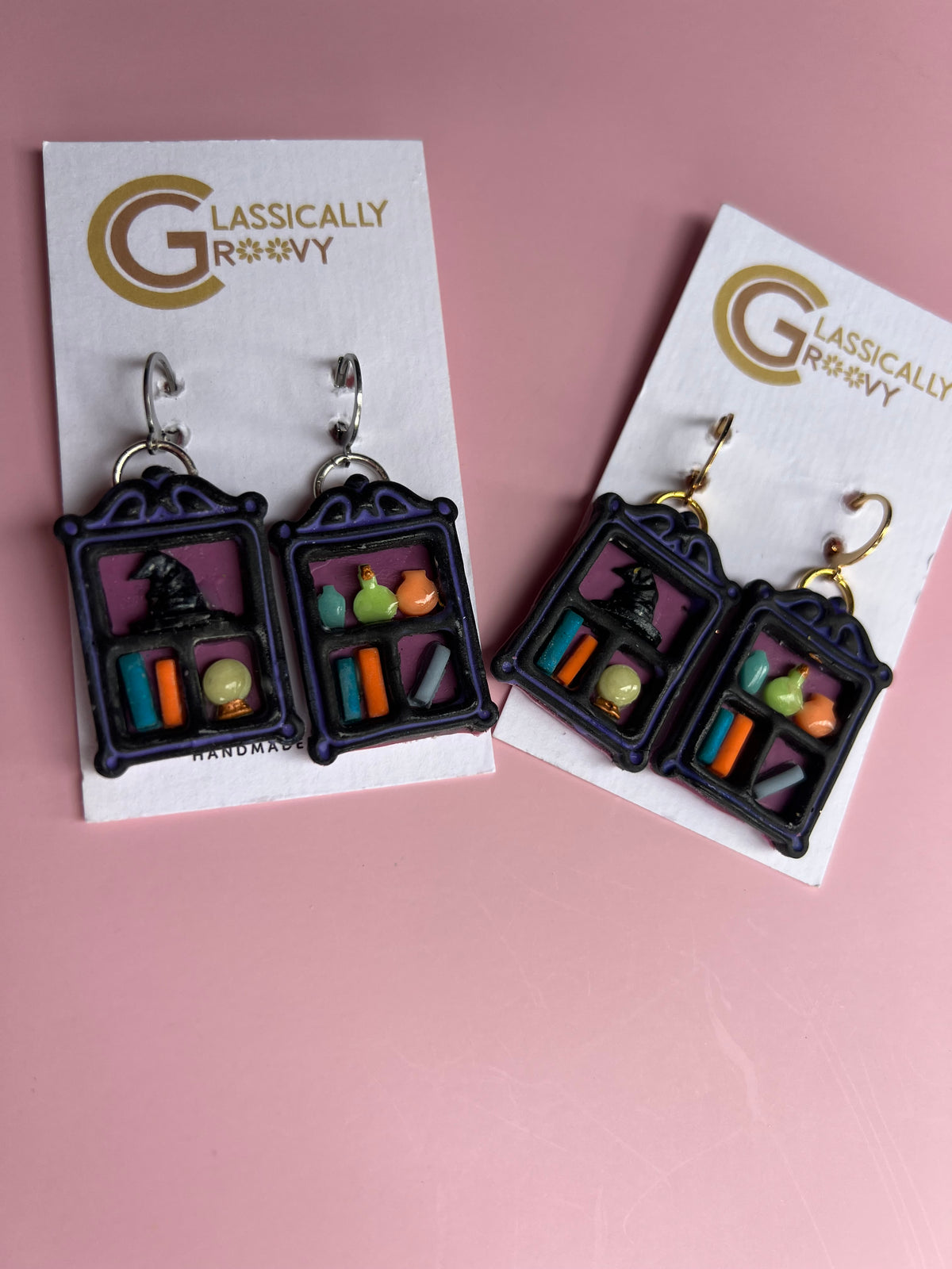 Enchanted Bookshelf Earrings