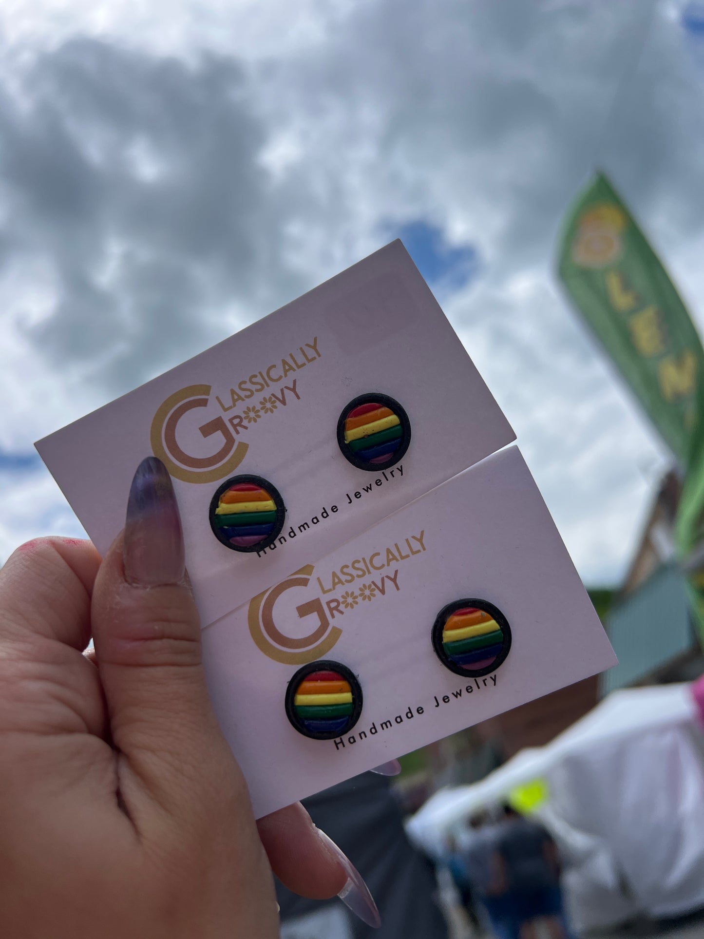 Rainbow Stud Earrings