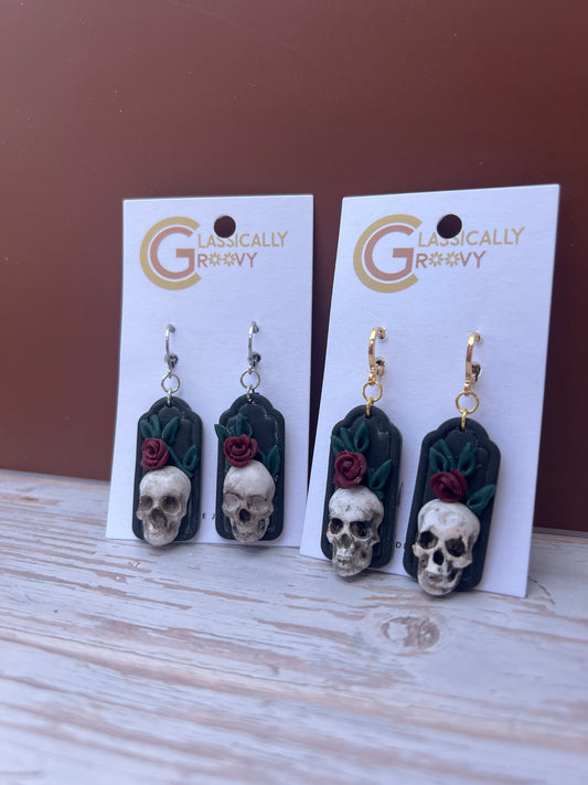 Skull Frame Earrings
