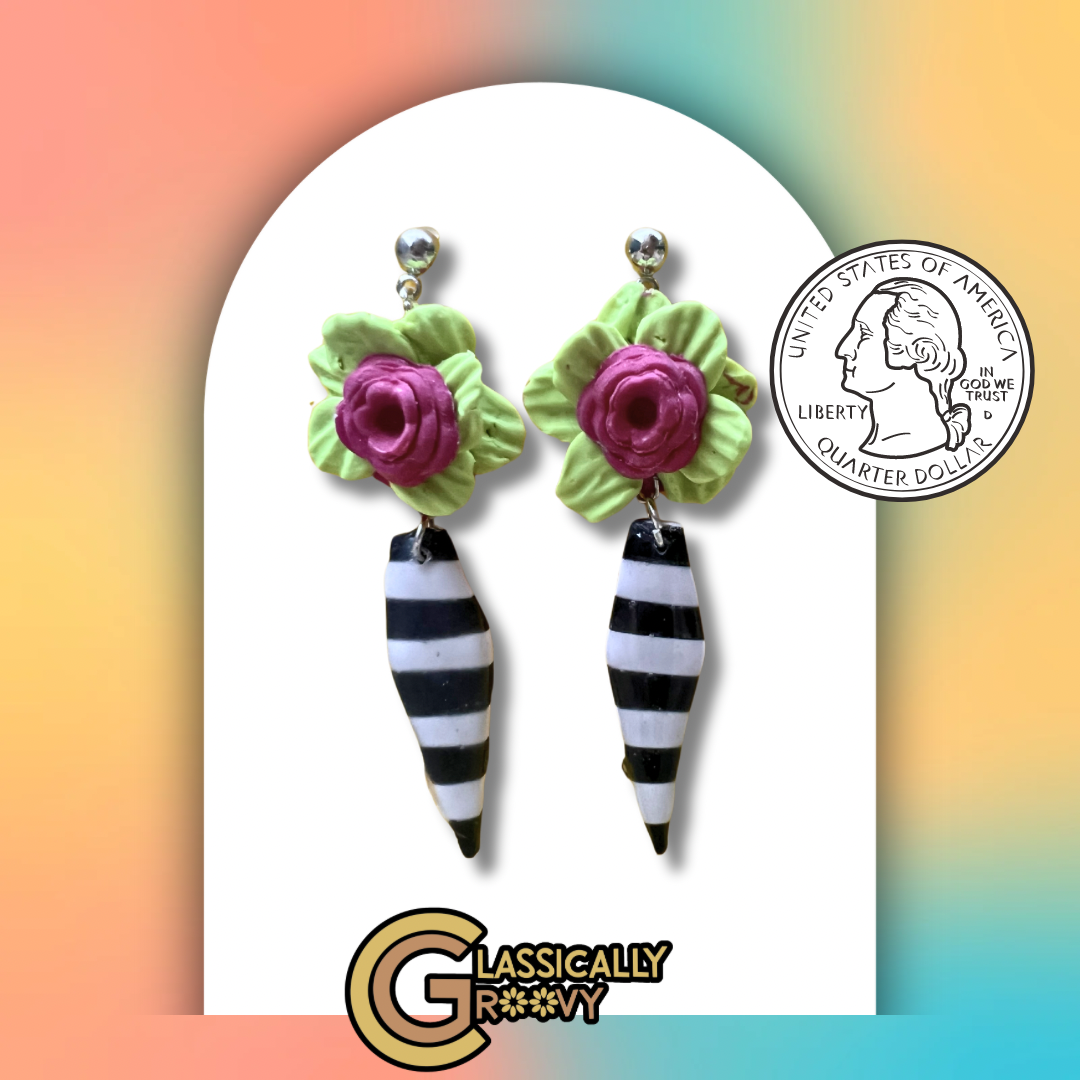 Beetlejuice Inspired Earrings