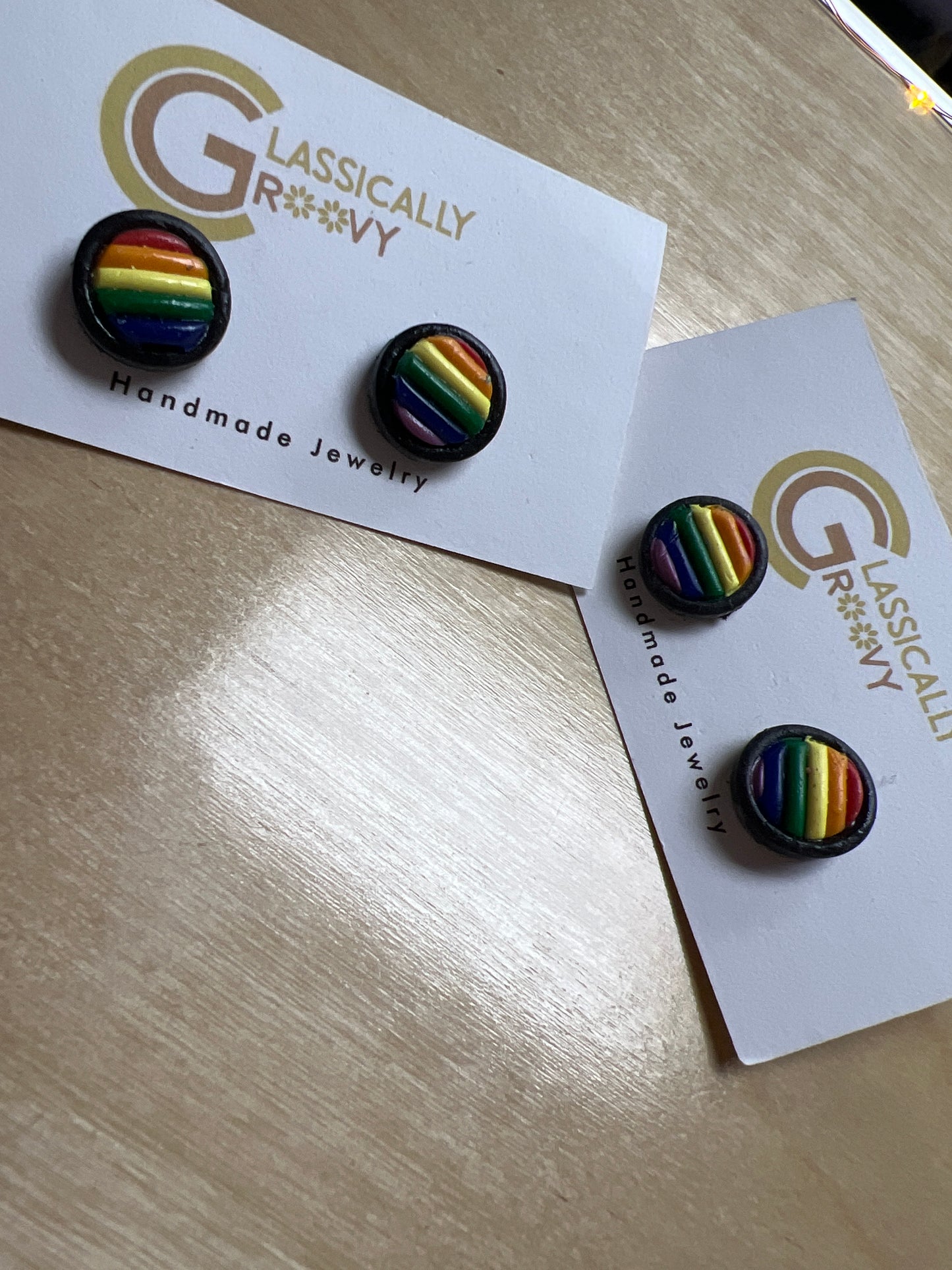 Rainbow Stud Earrings