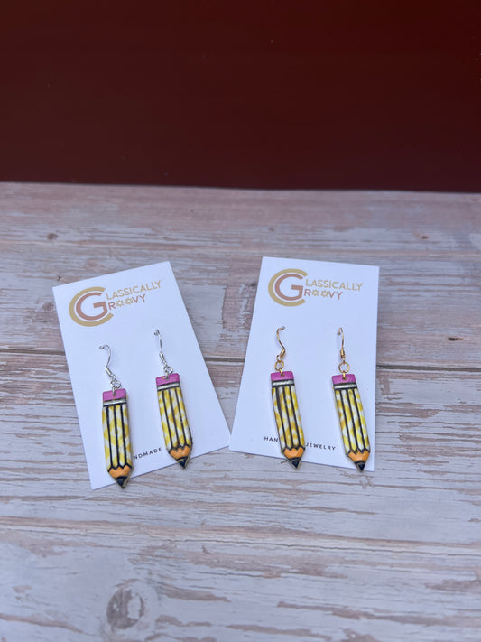 Pencil Dangle Earrings