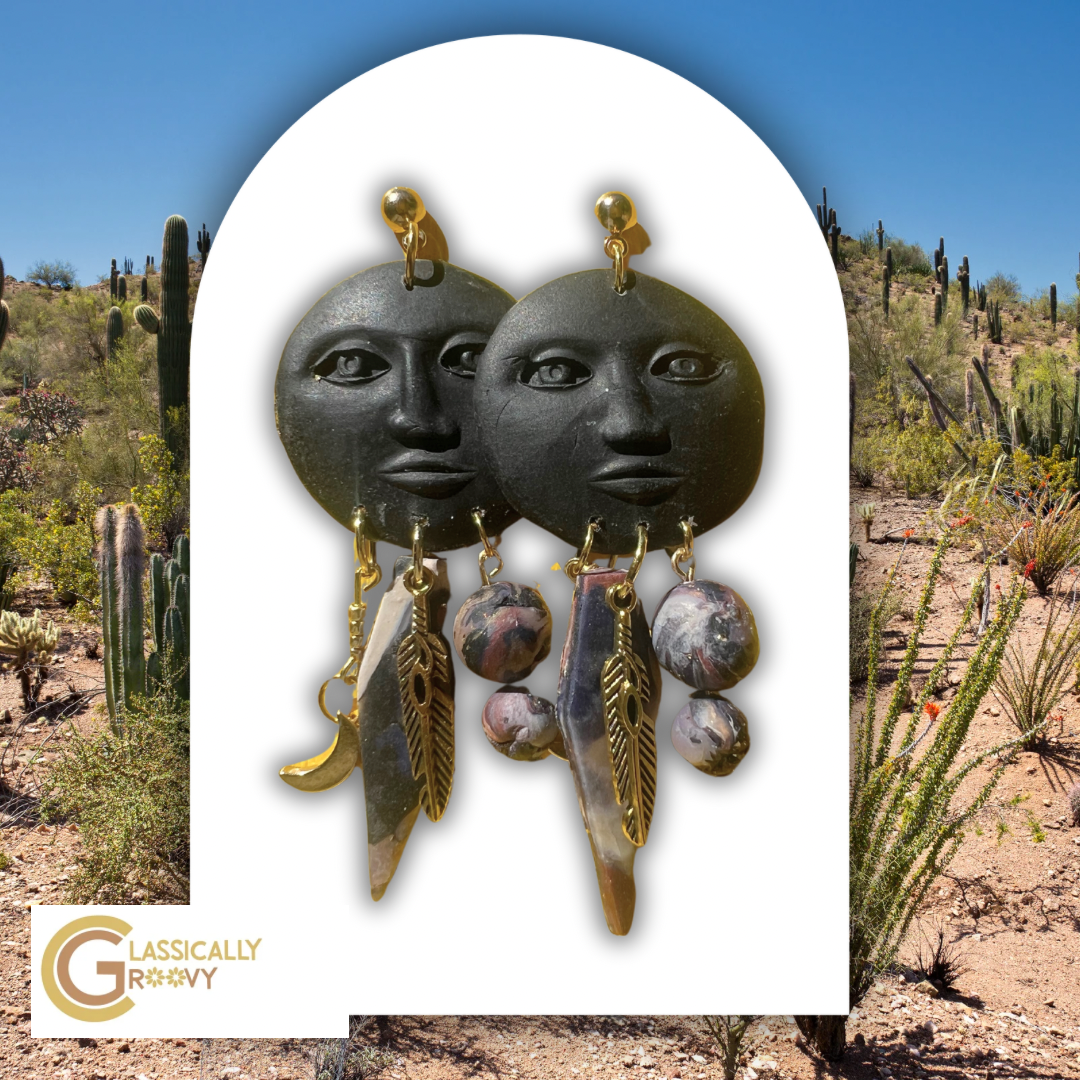 Western Face Earrings