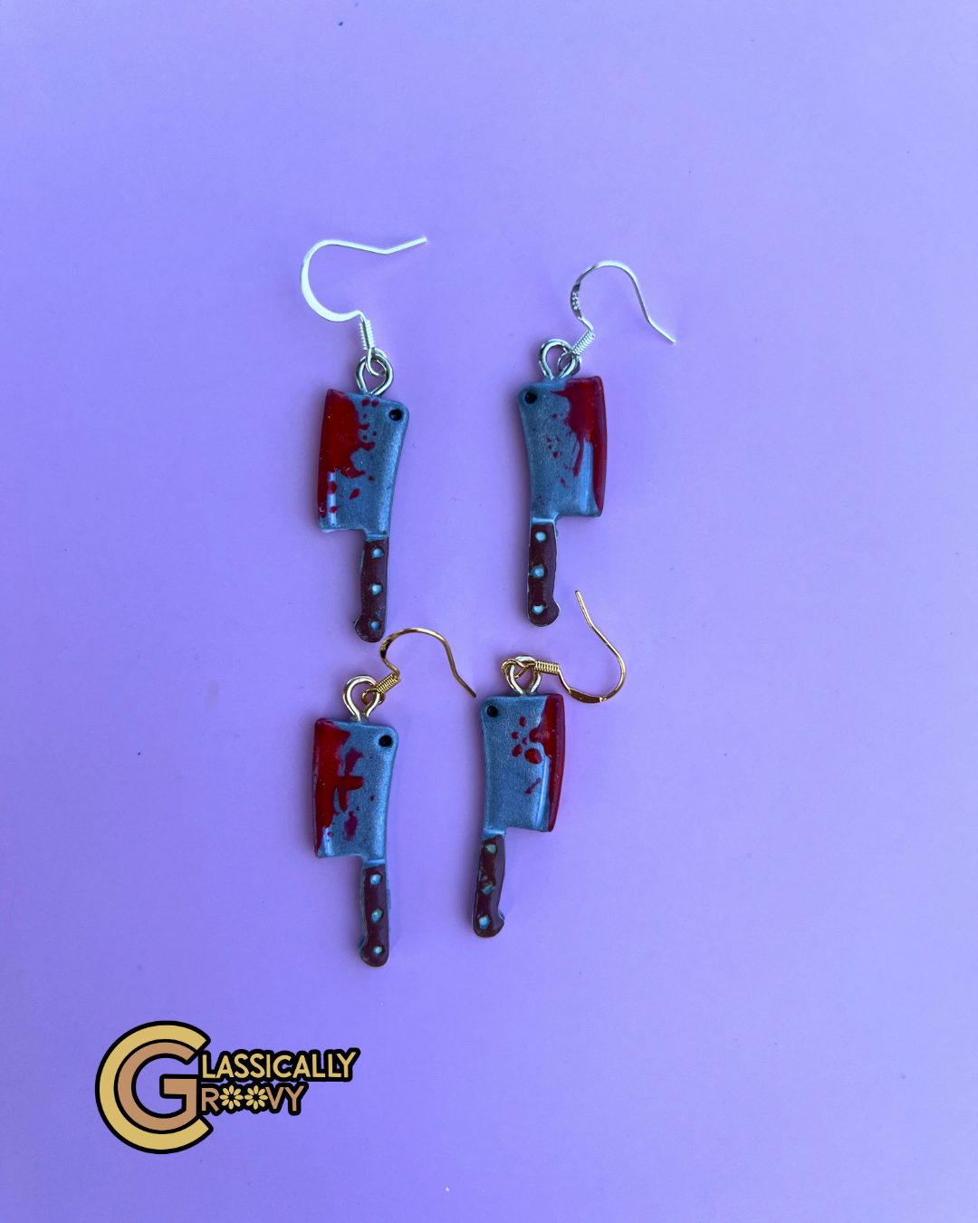 Bloody Cleaver Earrings