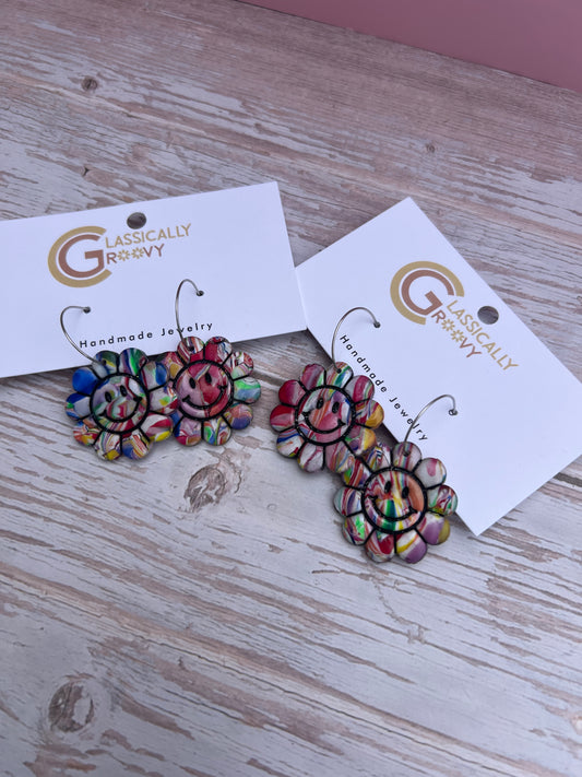 Groovy Flower Hoops