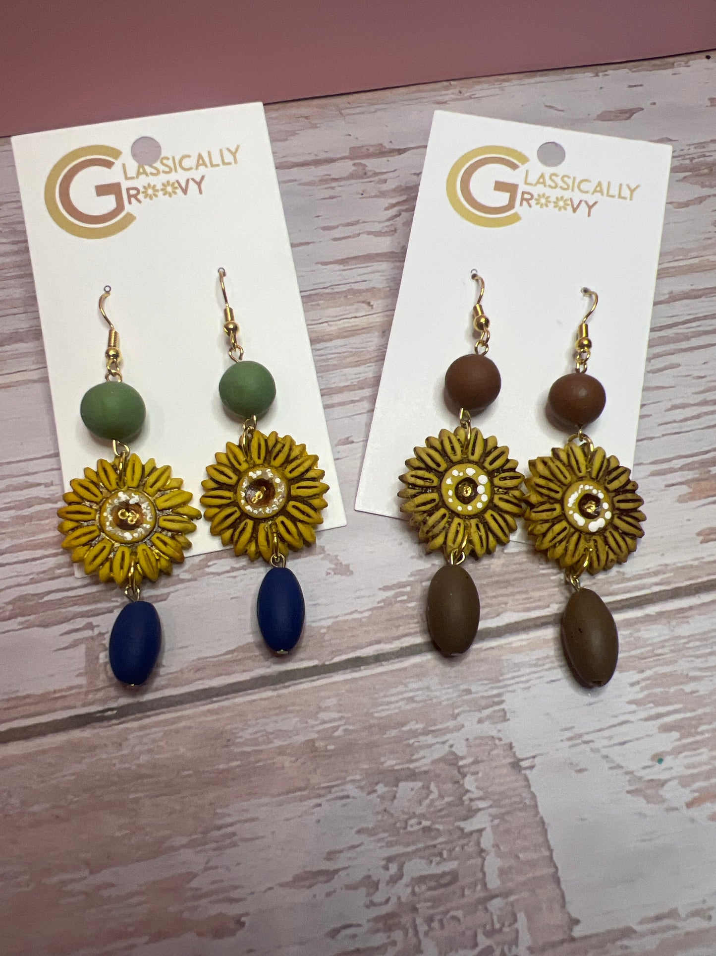 Rustic Sunflower Earrings