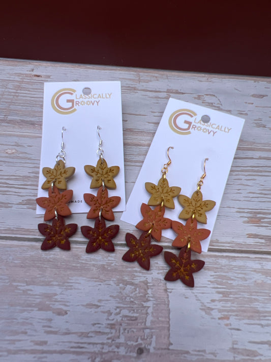 Maple Leaf Stacked Earrings